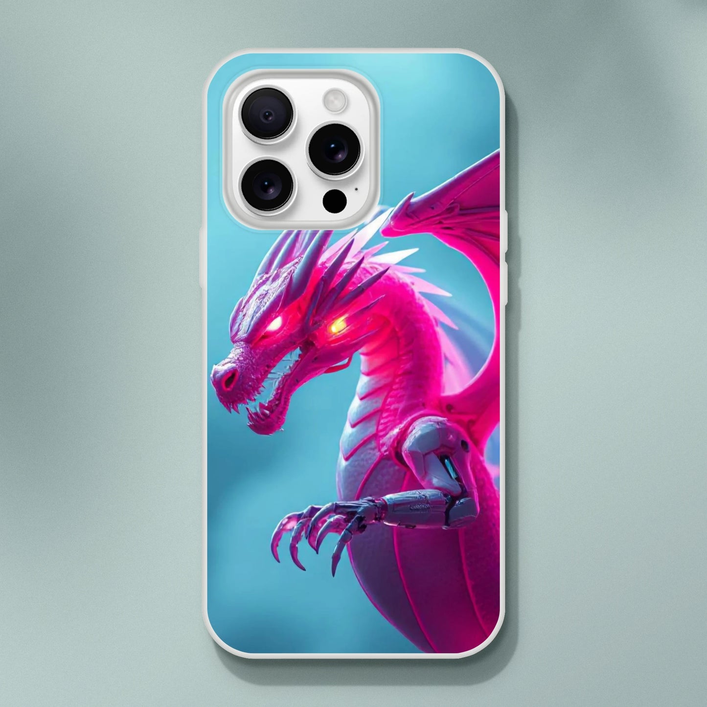 Pink Dragon iPhone Flexi Case – Durable & Stylish Design iPhone 16 Pro Max