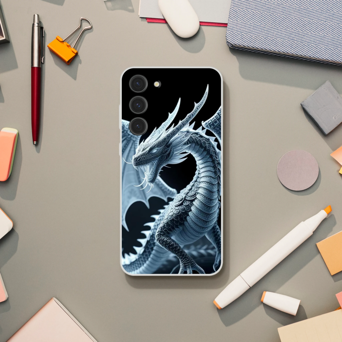 Fierce Dragon Samsung Flexi Case – Transparent & Durable Phone Case