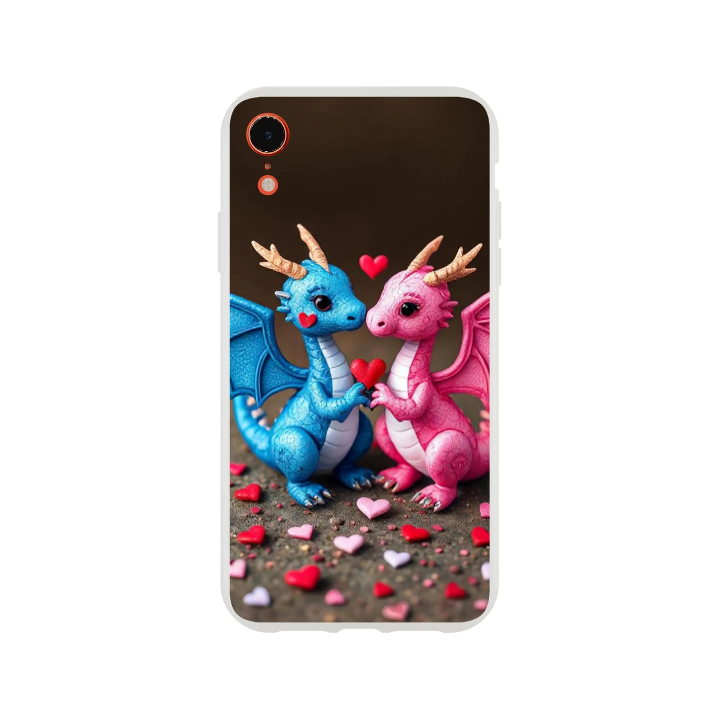 Love Dragons iPhone Flexi Case – Durable & Transparent Design iPhone XR