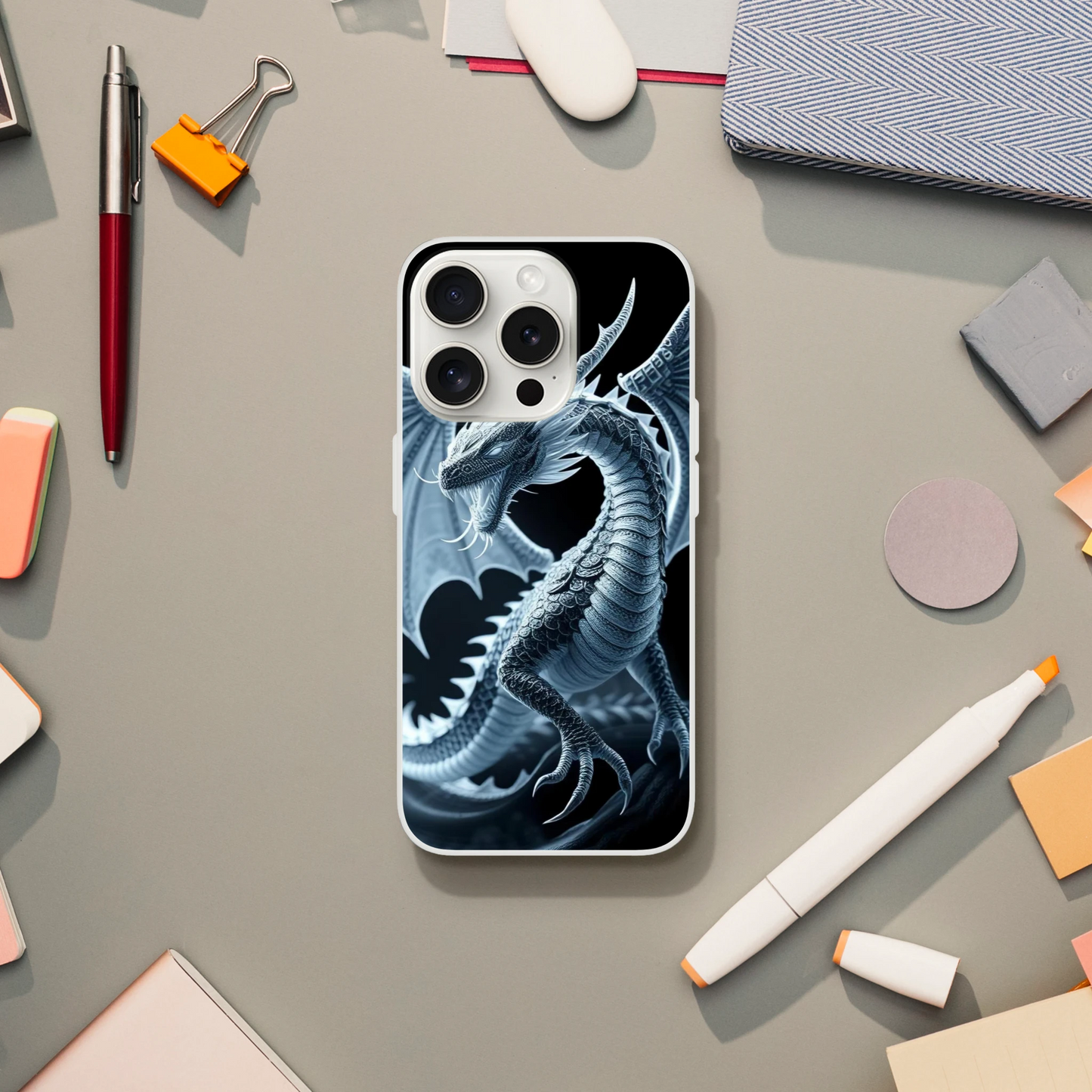 Fierce Dragon iPhone Case – Flexible Impact-Resistant Shell iPhone 15 Pro