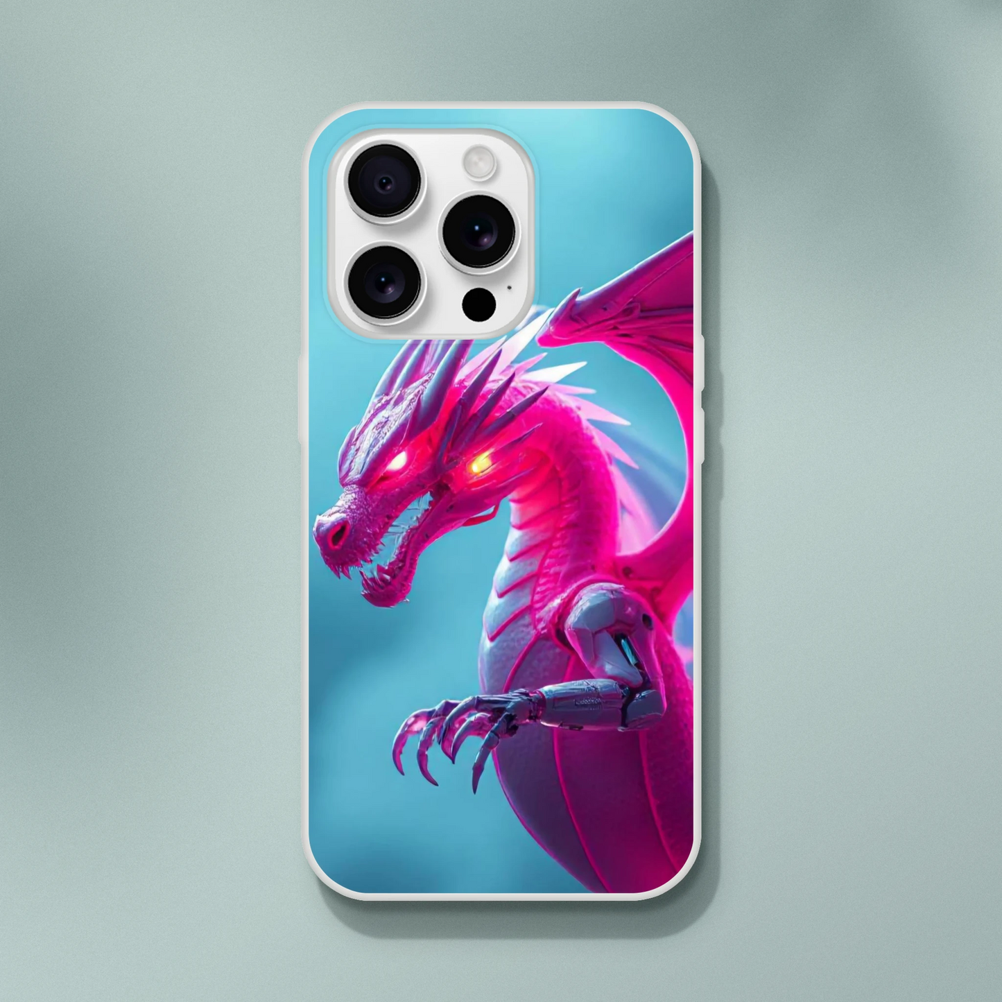 Pink Dragon iPhone Flexi Case – Durable & Stylish Design iPhone 16 Pro