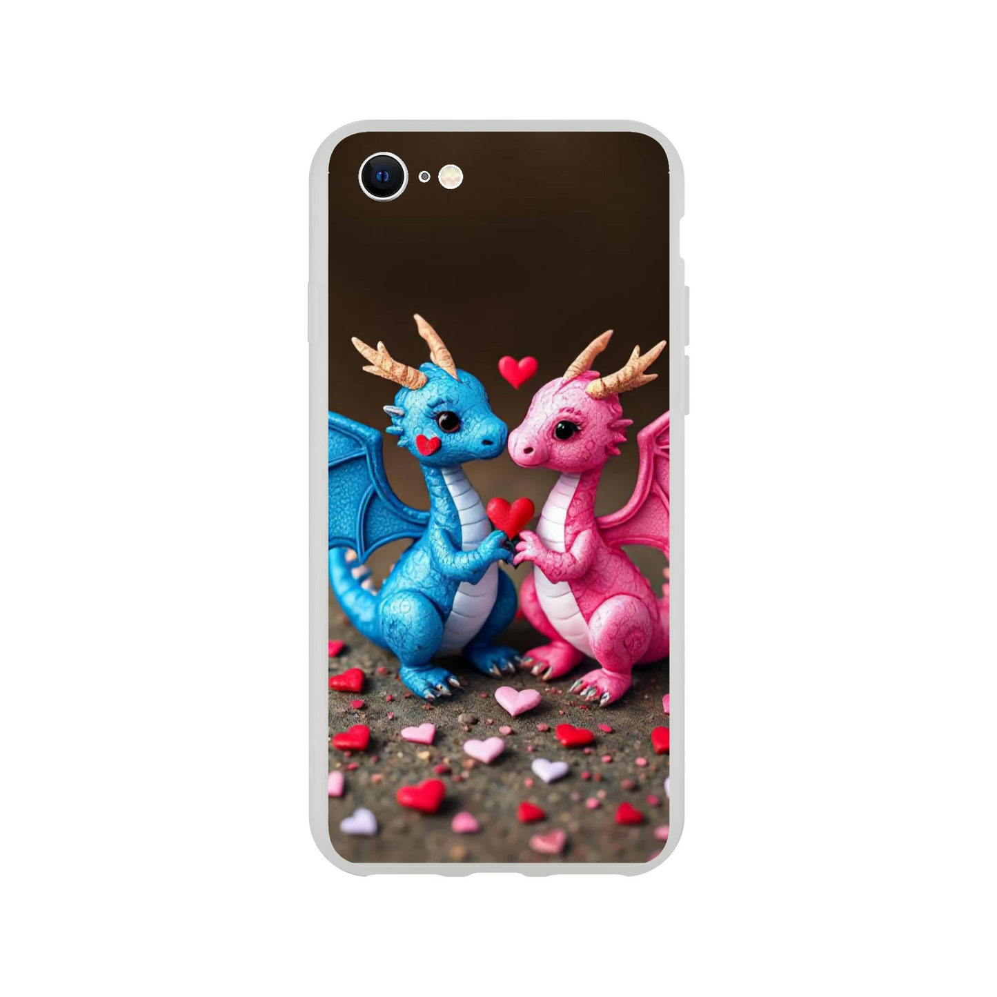 Love Dragons iPhone Flexi Case – Durable & Transparent Design iPhone 7