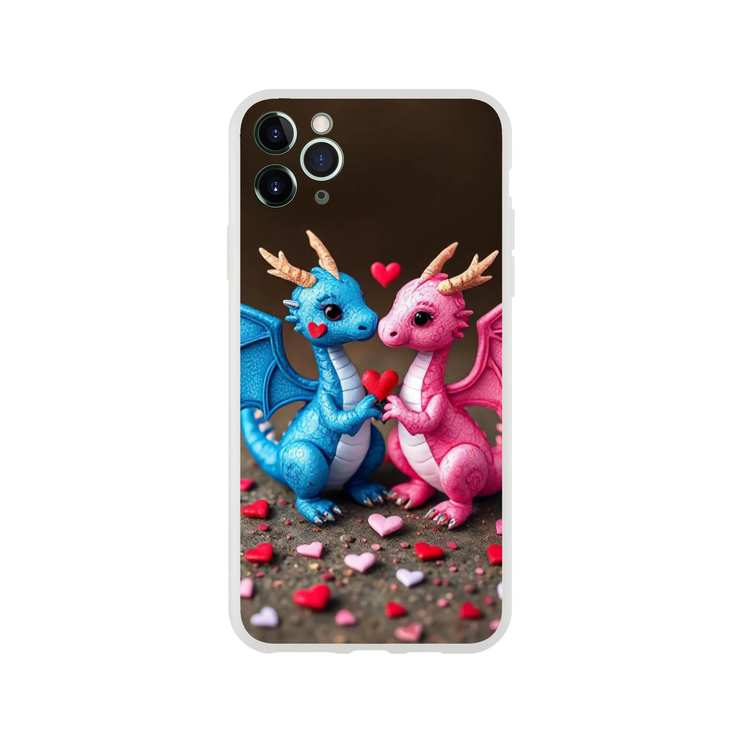 Love Dragons iPhone Flexi Case – Durable & Transparent Design iPhone 11 Pro Max