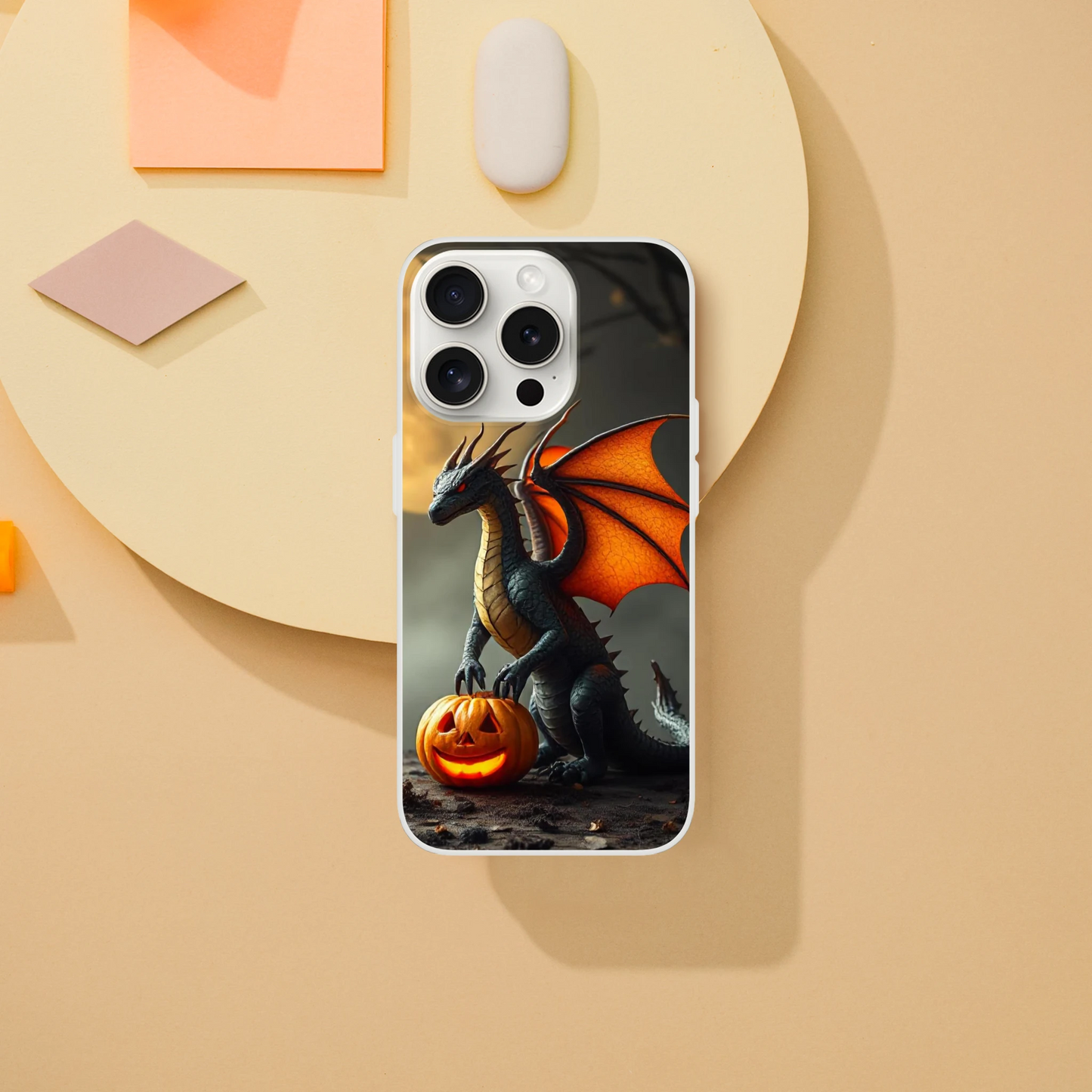 Halloween Inspired Dragon Phone Case - Flexible iPhone Protection iPhone 15 Pro
