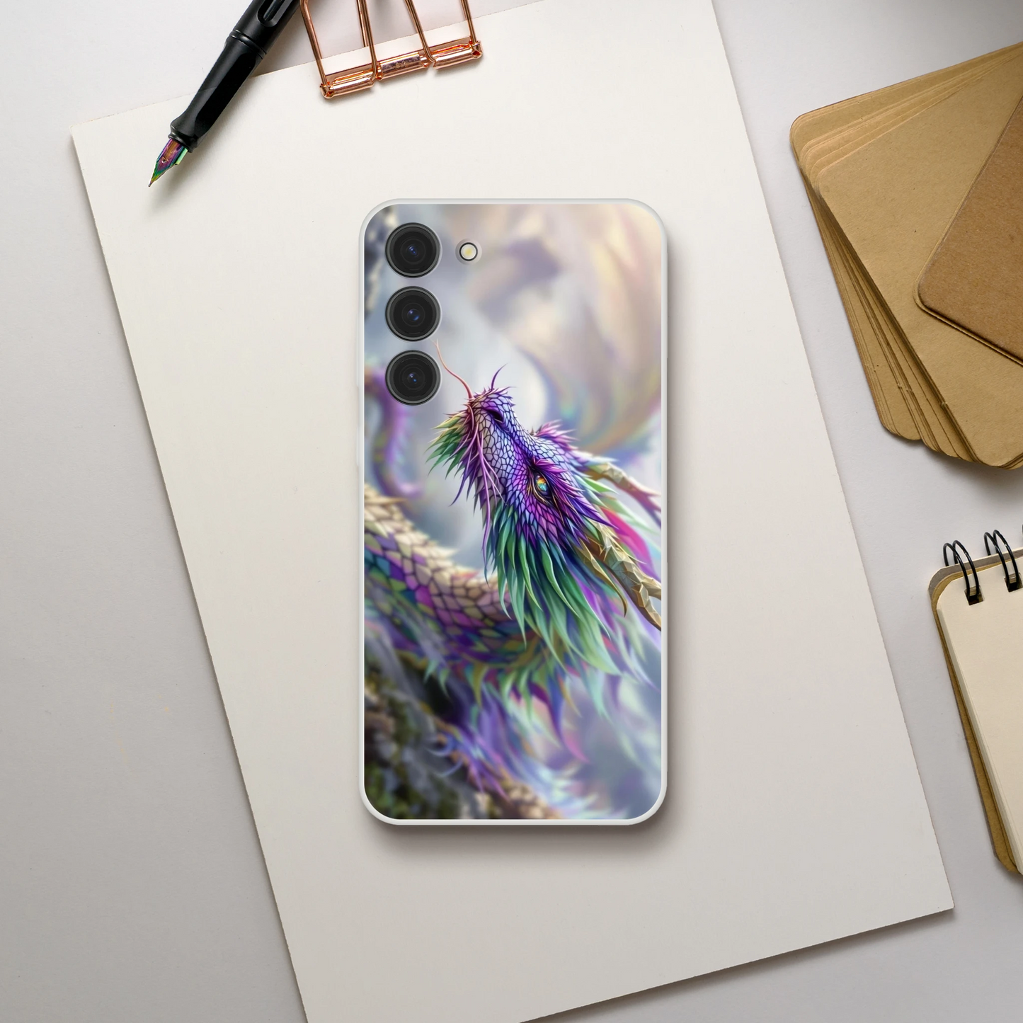 Majestic Purple and Green Dragon – Android Flexi Case