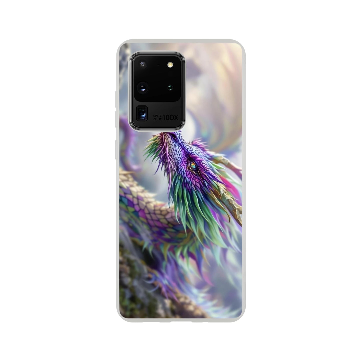 Majestic Purple and Green Dragon – Android Flexi Case Galaxy S20 Ultra