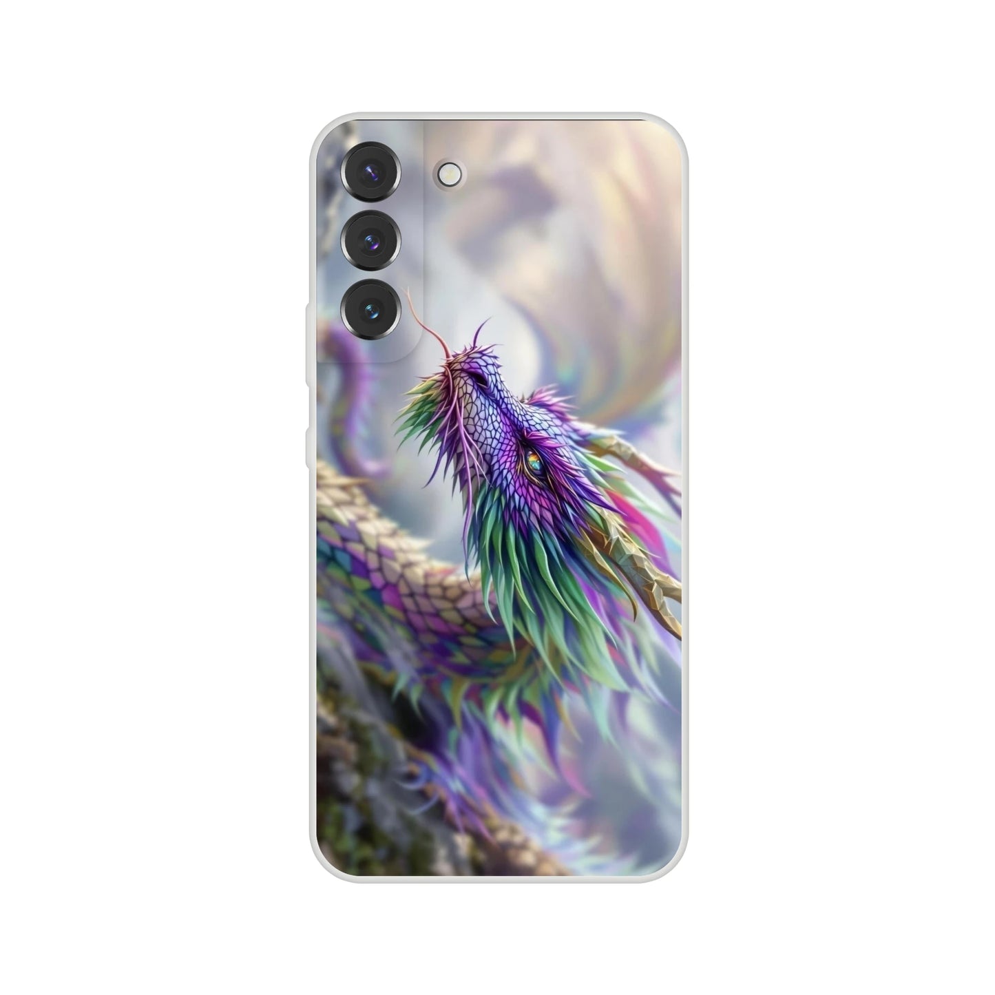 Majestic Purple and Green Dragon – Android Flexi Case Galaxy S22 Plus