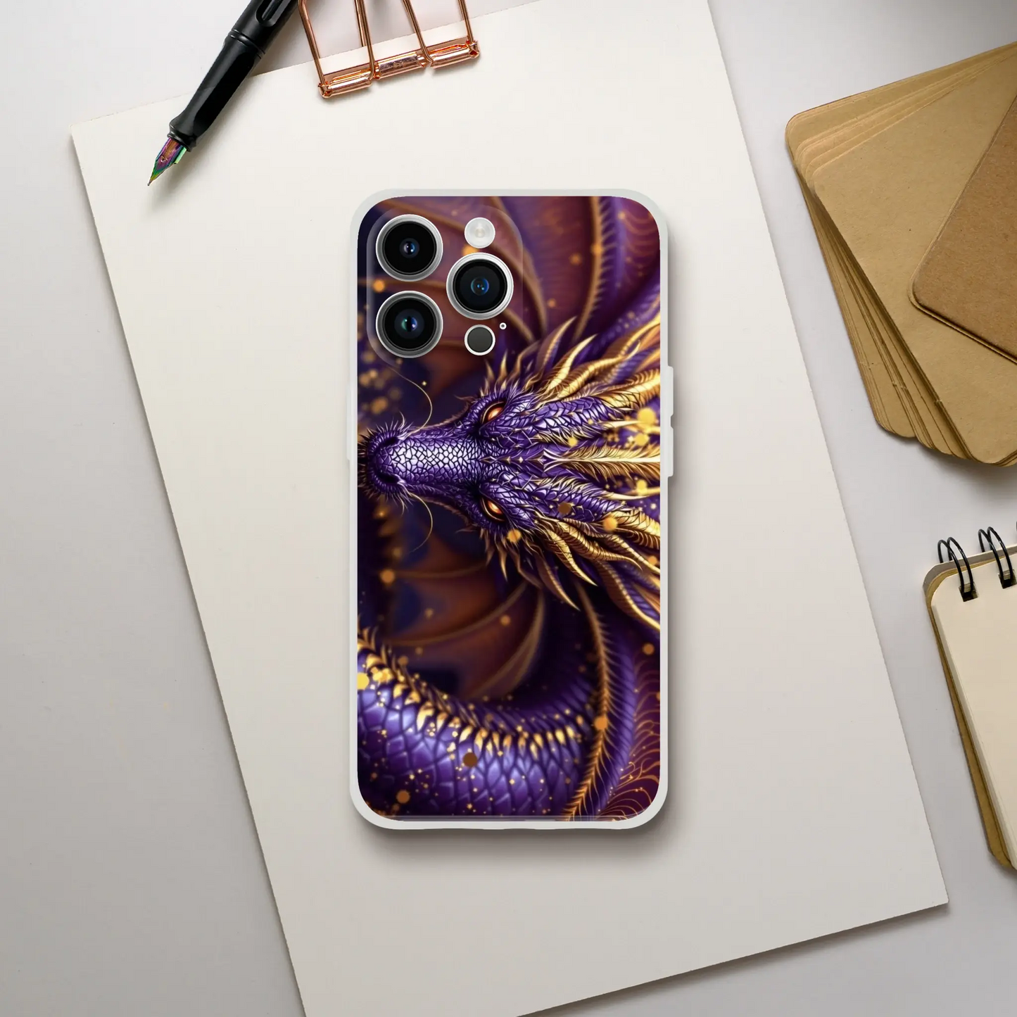 Purple Dragon - iPhone Flexi case iPhone 14 Pro Max