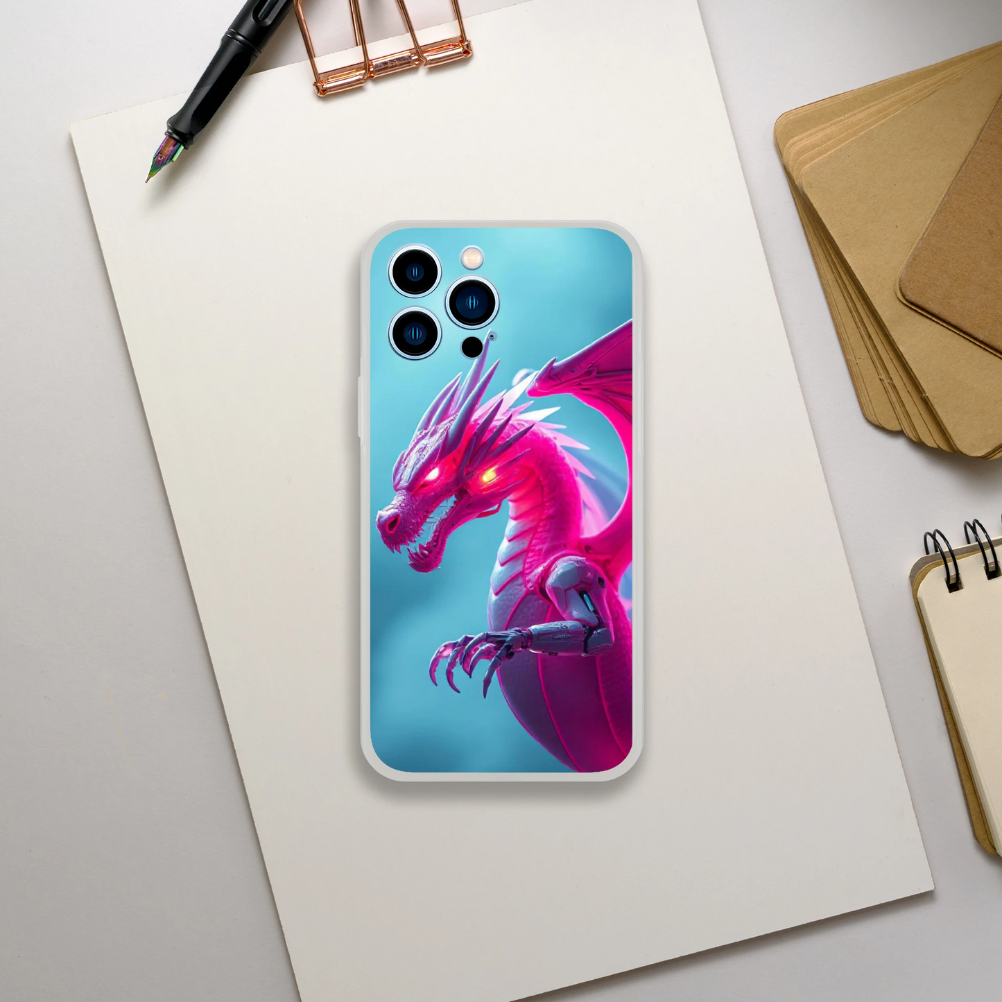 Pink Dragon iPhone Flexi Case – Durable & Stylish Design iPhone 13 Pro Max