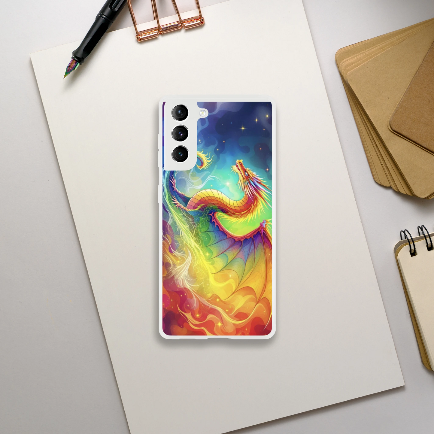 Rainbow Dragon Android Phone Case – Flexible & Durable Protection Galaxy S21