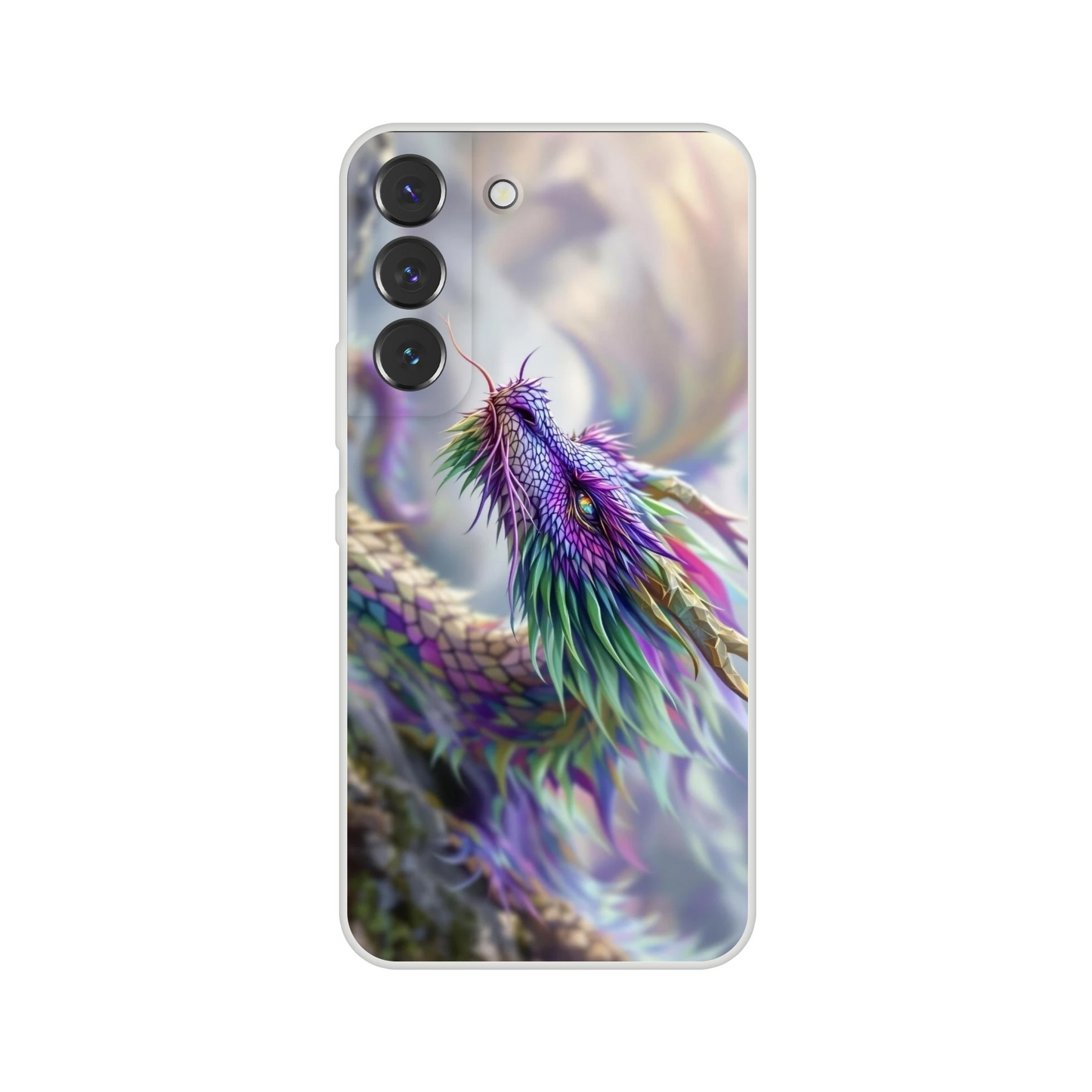 Majestic Purple and Green Dragon – Android Flexi Case Galaxy S22