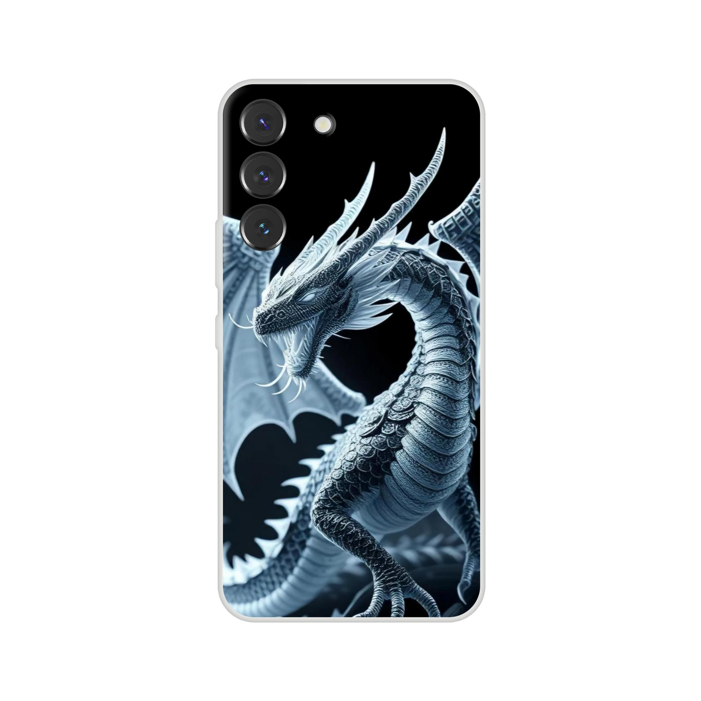 Fierce Dragon Samsung Flexi Case – Transparent & Durable Phone Case Galaxy S22