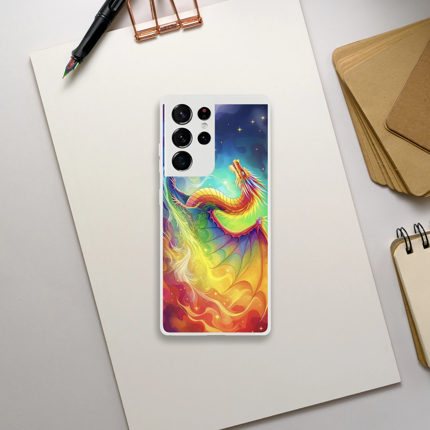 Rainbow Dragon Android Phone Case – Flexible & Durable Protection Galaxy S21 Ultra