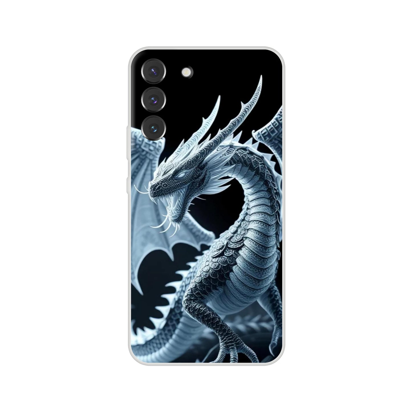 Fierce Dragon Samsung Flexi Case – Transparent & Durable Phone Case Galaxy S22 Plus