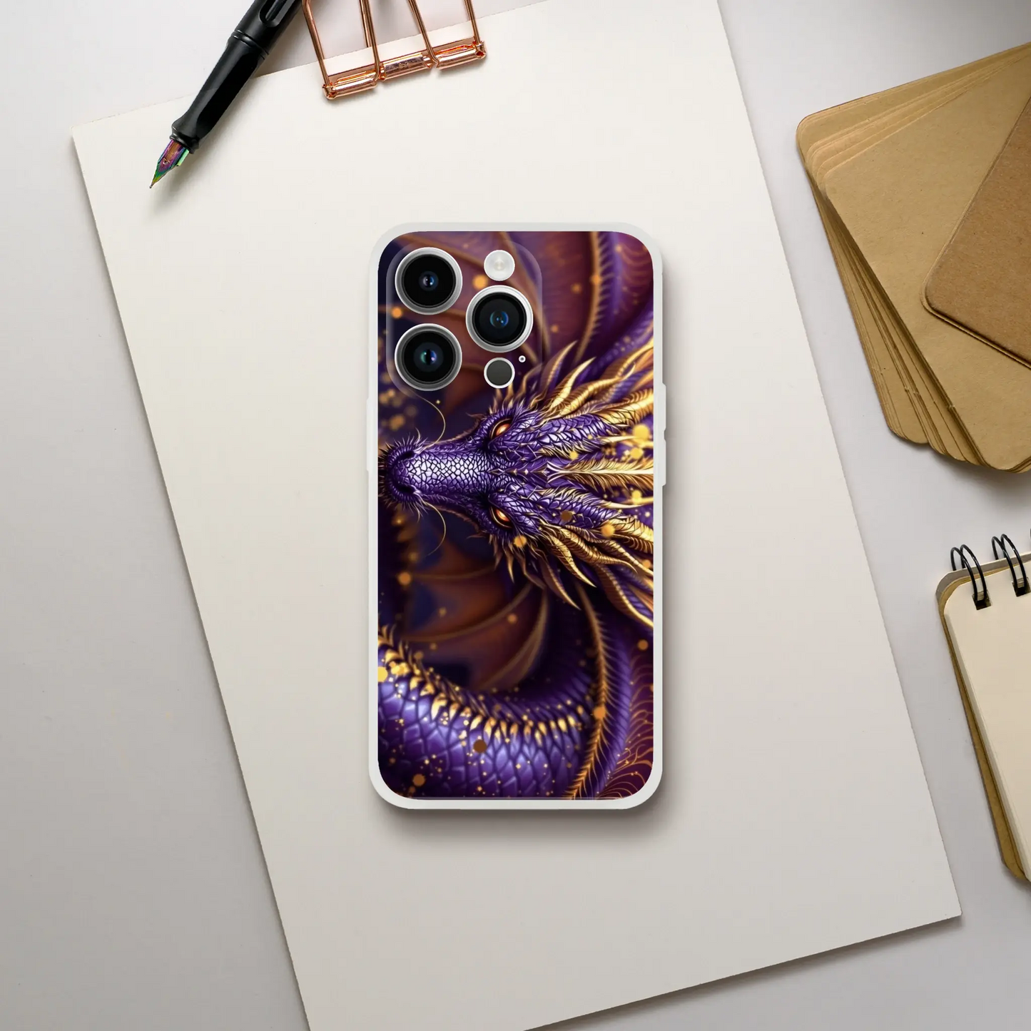 Purple Dragon - iPhone Flexi case iPhone 14 Pro