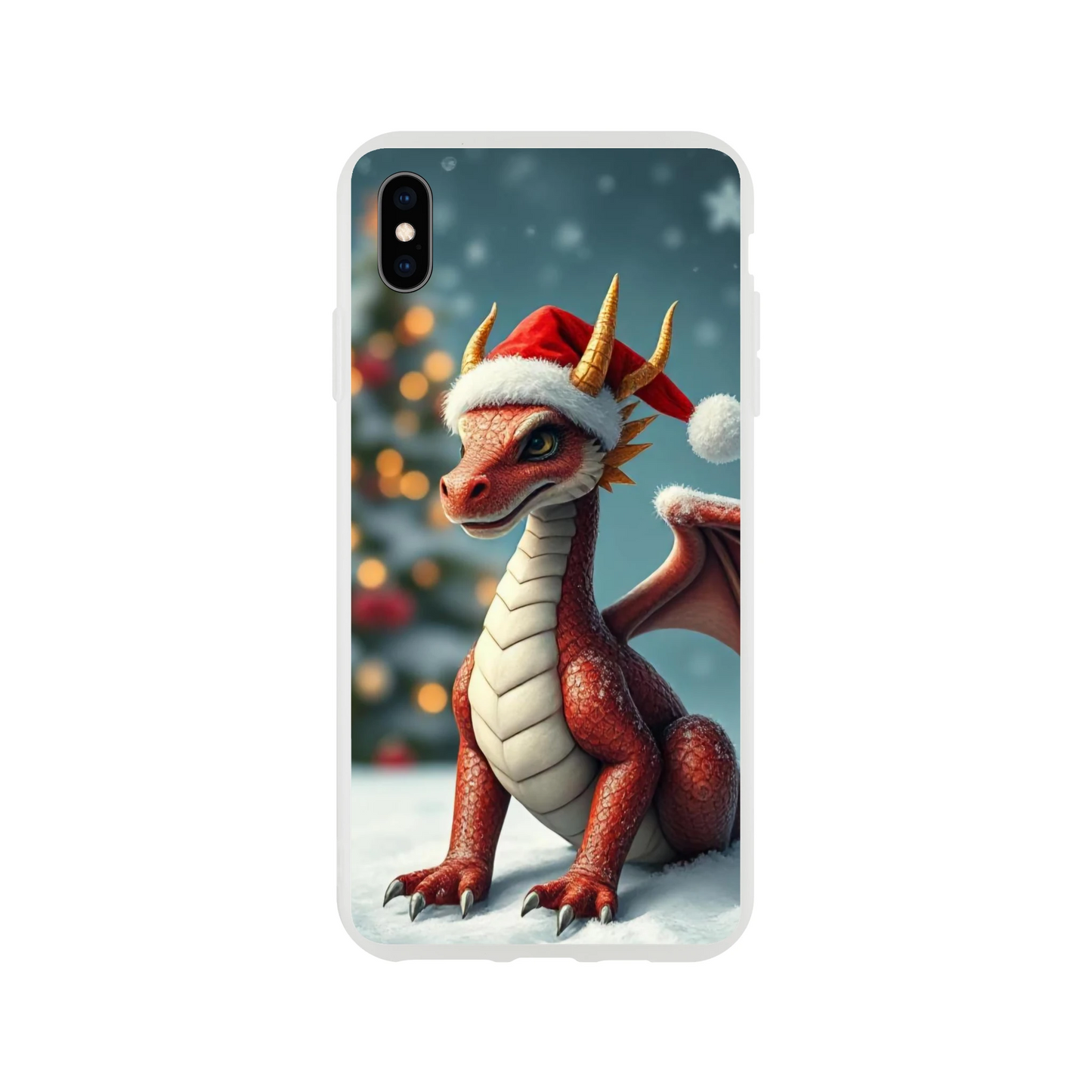 Christmas Dragon iPhone Flexi Case – Durable and Stylish Protection iPhone XS Max