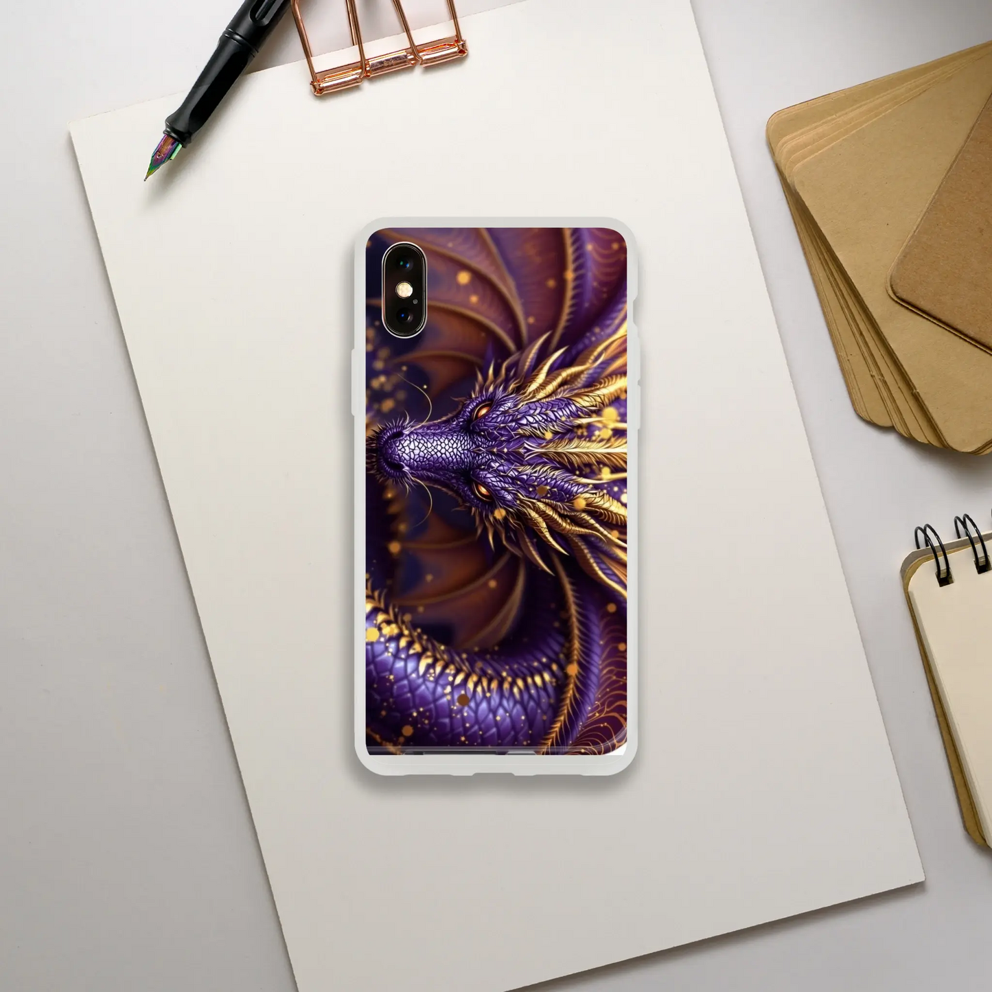 Purple Dragon - iPhone Flexi case iPhone X