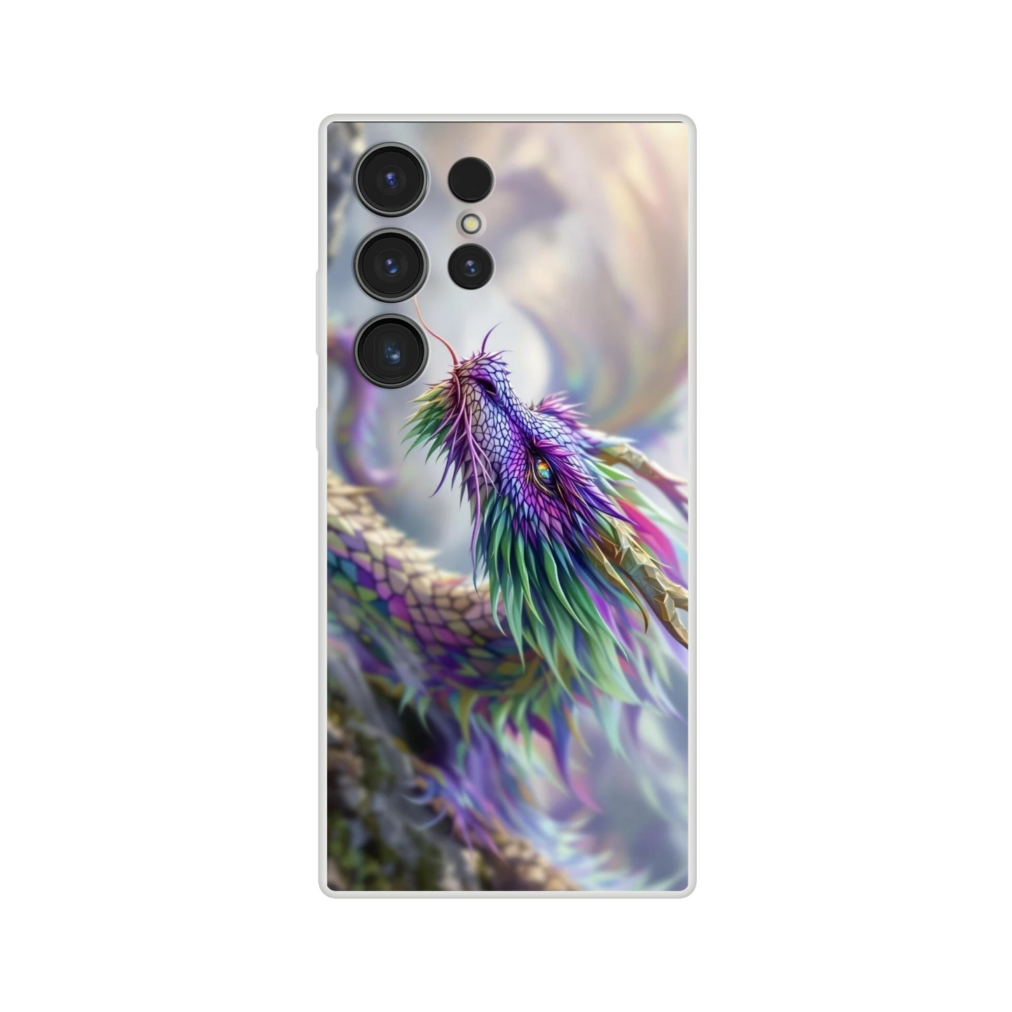 Majestic Purple and Green Dragon – Android Flexi Case Galaxy S23 Ultra