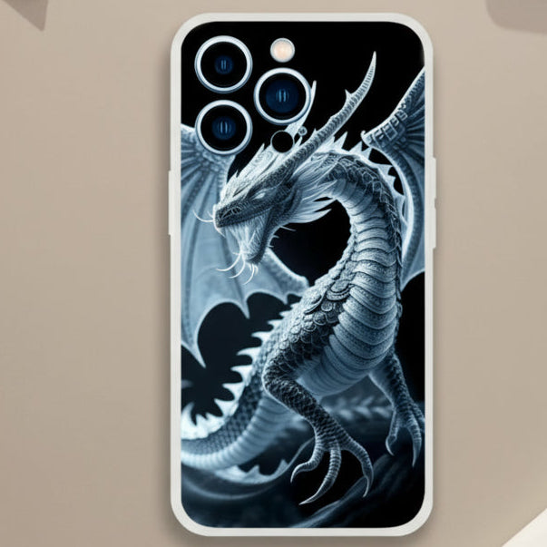 Fierce Dragon iPhone Case – Flexible Impact-Resistant Shell - Purple dragon