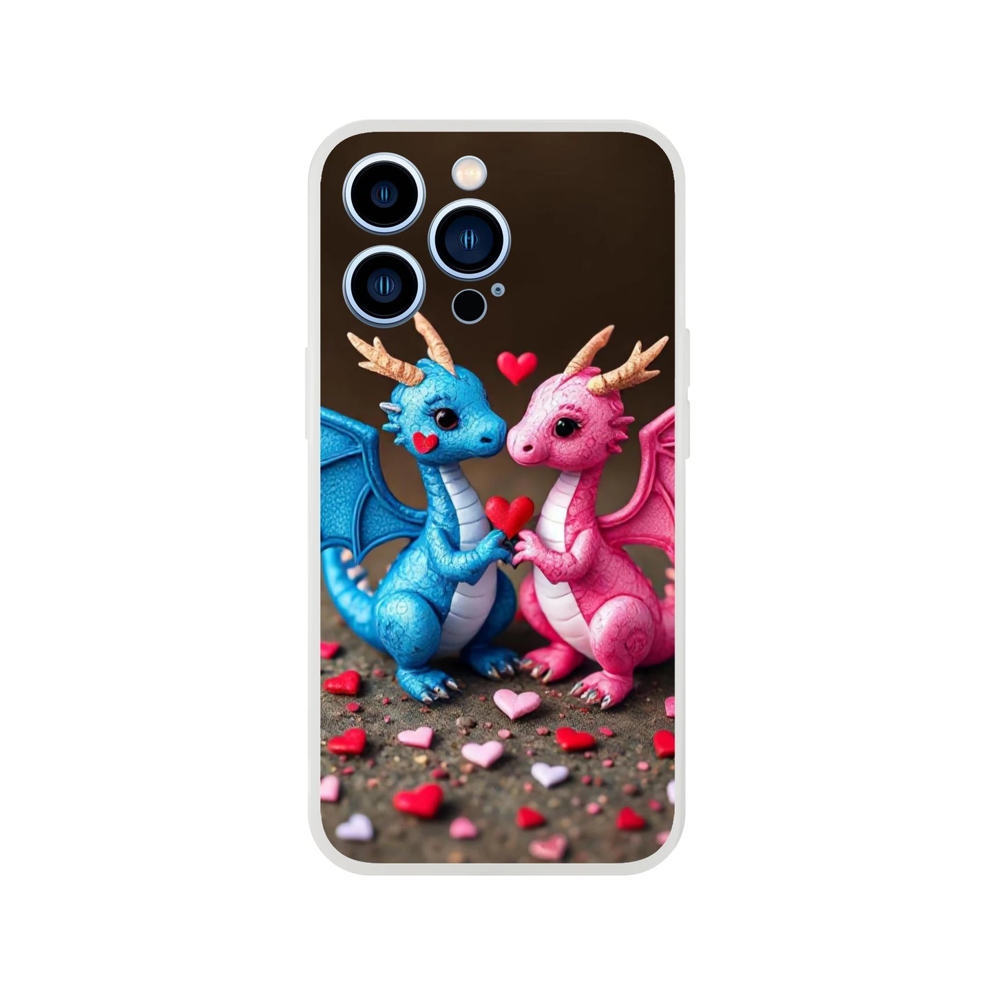 Love Dragons iPhone Flexi Case – Durable & Transparent Design iPhone 13 Pro