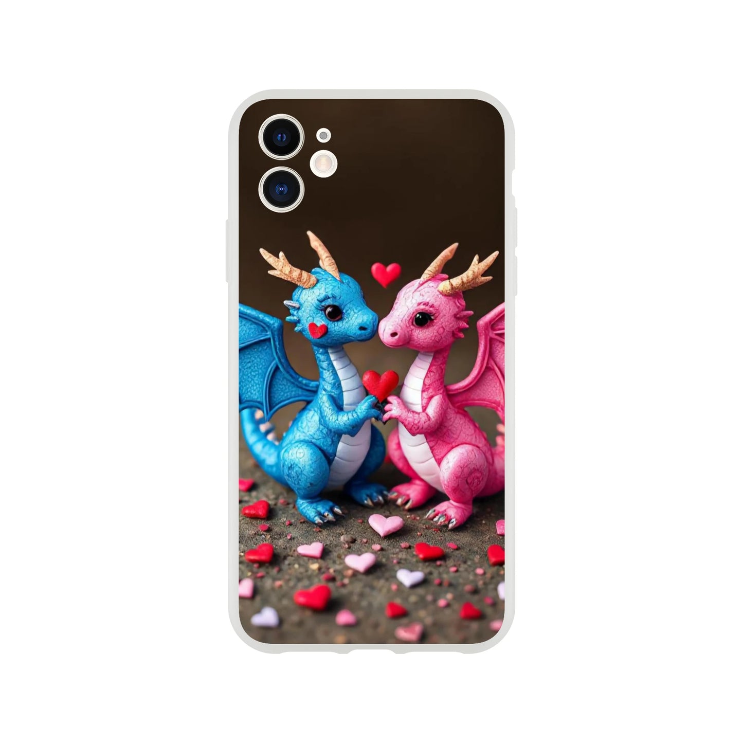 Love Dragons iPhone Flexi Case – Durable & Transparent Design iPhone 11