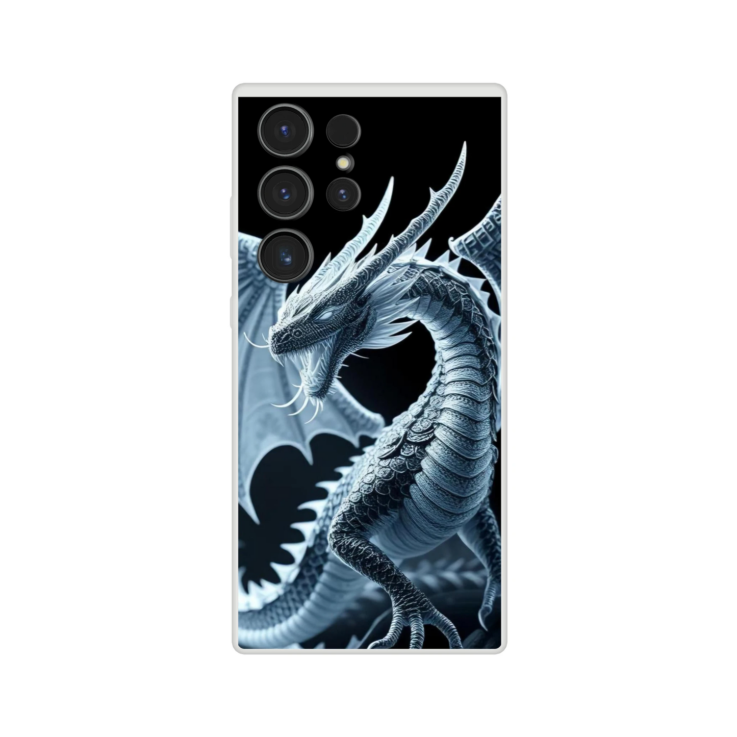 Fierce Dragon Samsung Flexi Case – Transparent & Durable Phone Case Galaxy S23 Ultra