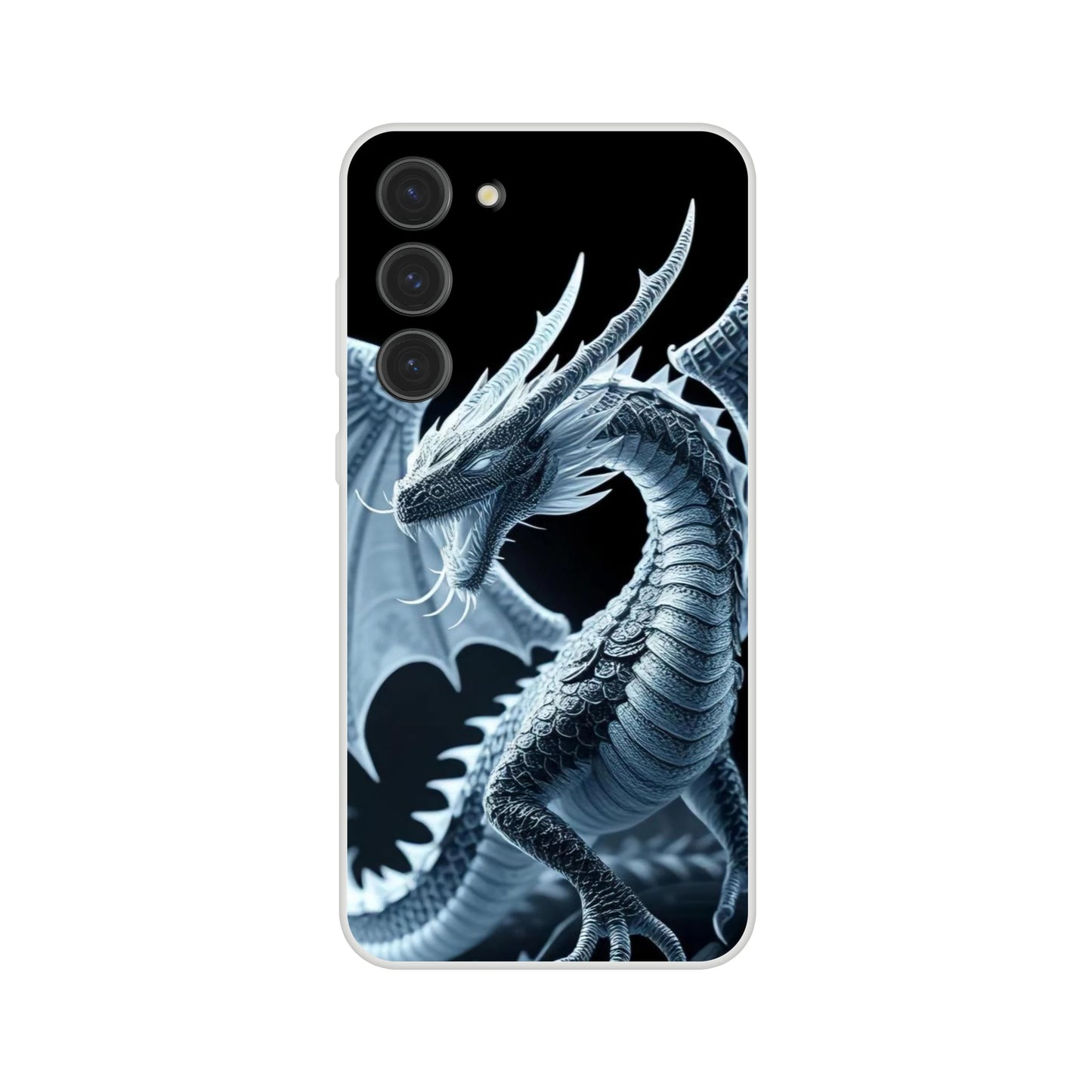 Fierce Dragon Samsung Flexi Case – Transparent & Durable Phone Case Galaxy S23 Plus