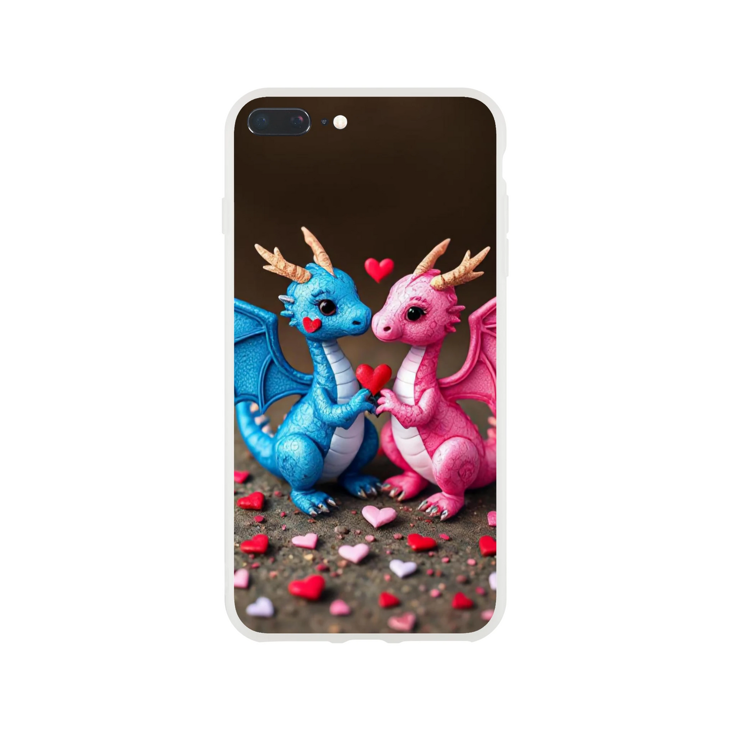 Love Dragons iPhone Flexi Case – Durable & Transparent Design iPhone 7 Plus