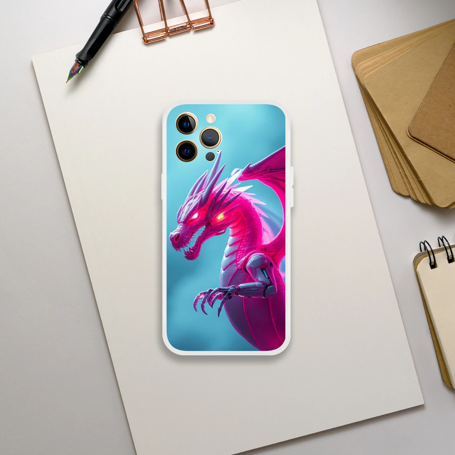 Pink Dragon iPhone Flexi Case – Durable & Stylish Design iPhone 12 Pro Max