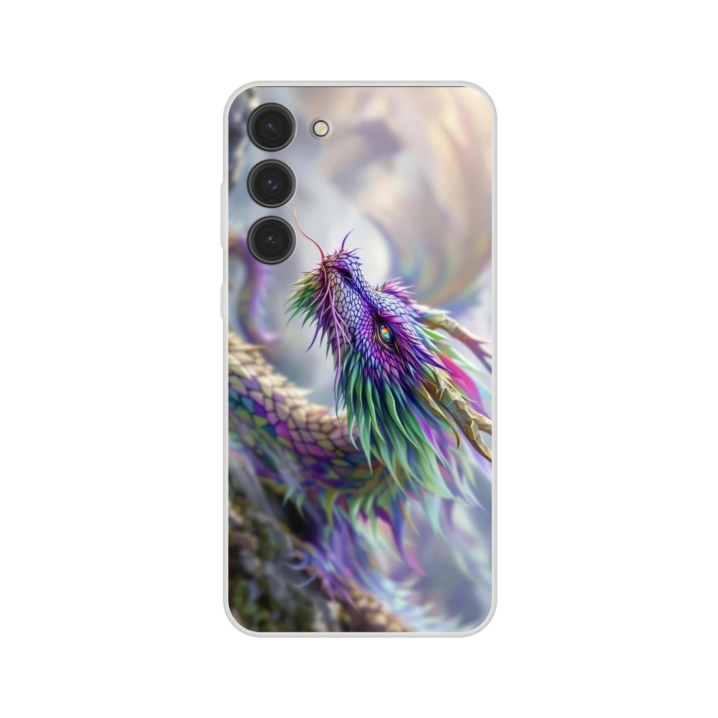 Majestic Purple and Green Dragon – Android Flexi Case Galaxy S23 Plus