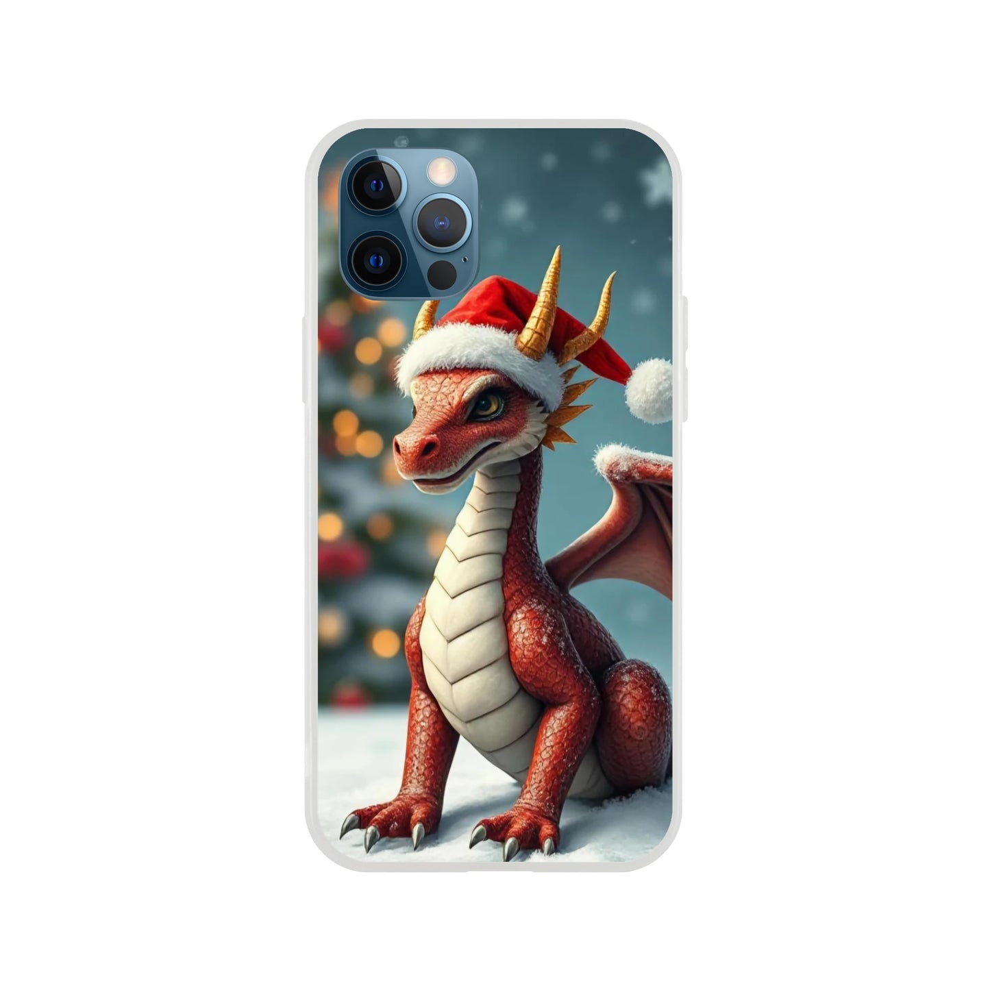 Christmas Dragon iPhone Flexi Case – Durable and Stylish Protection iPhone 12 Pro