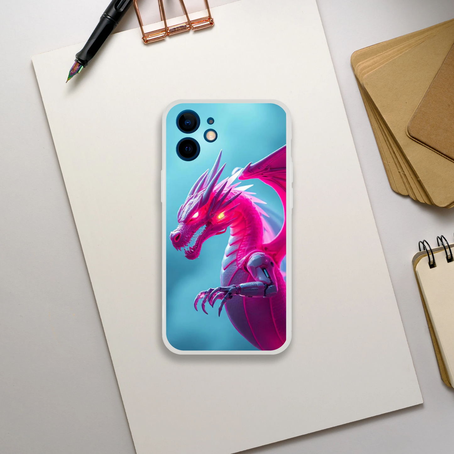 Pink Dragon iPhone Flexi Case – Durable & Stylish Design iPhone 12 Mini