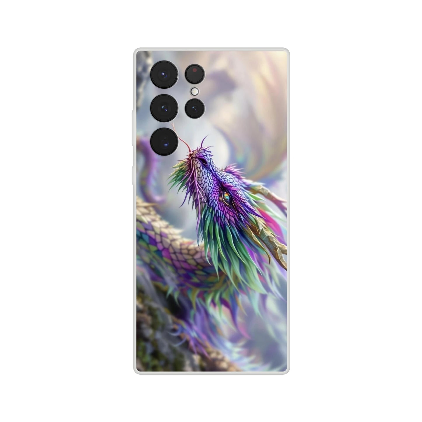 Majestic Purple and Green Dragon – Android Flexi Case Galaxy S22 Ultra