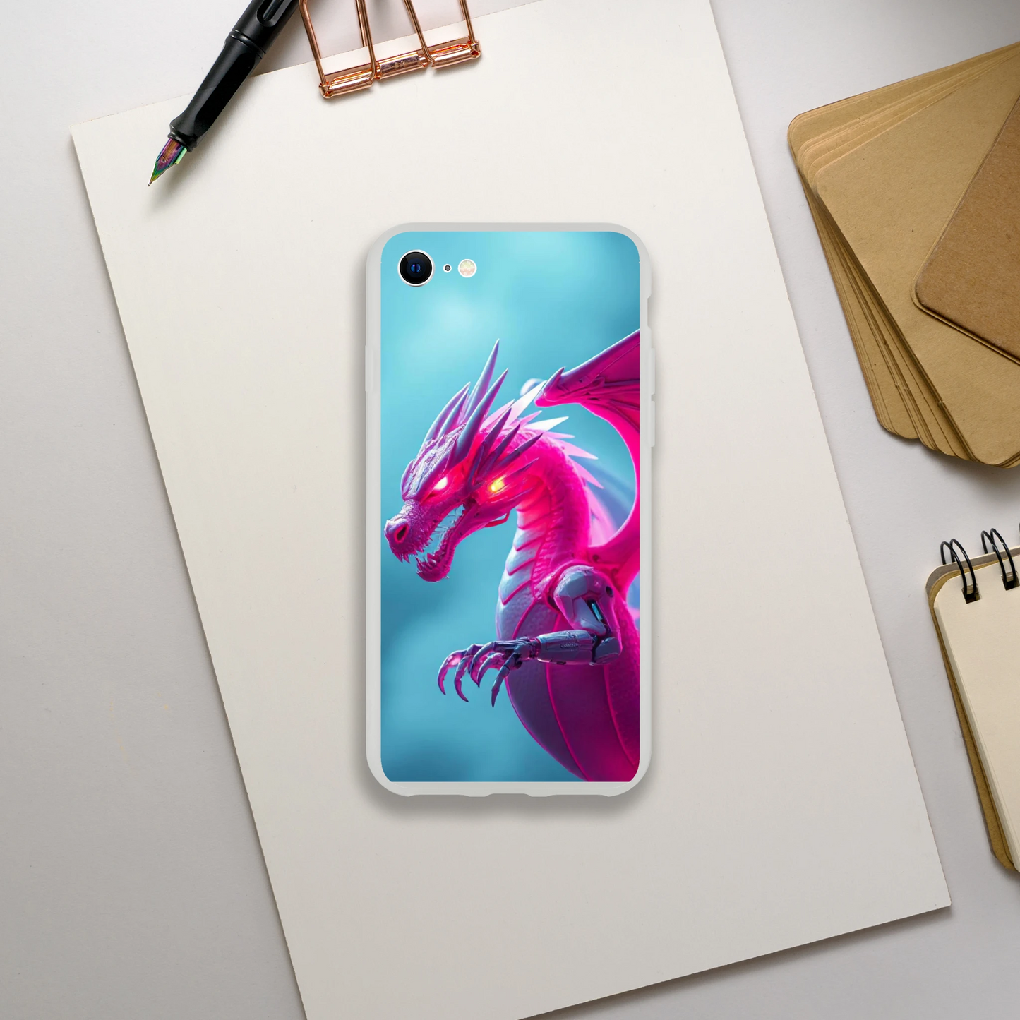 Pink Dragon iPhone Flexi Case – Durable & Stylish Design iPhone SE