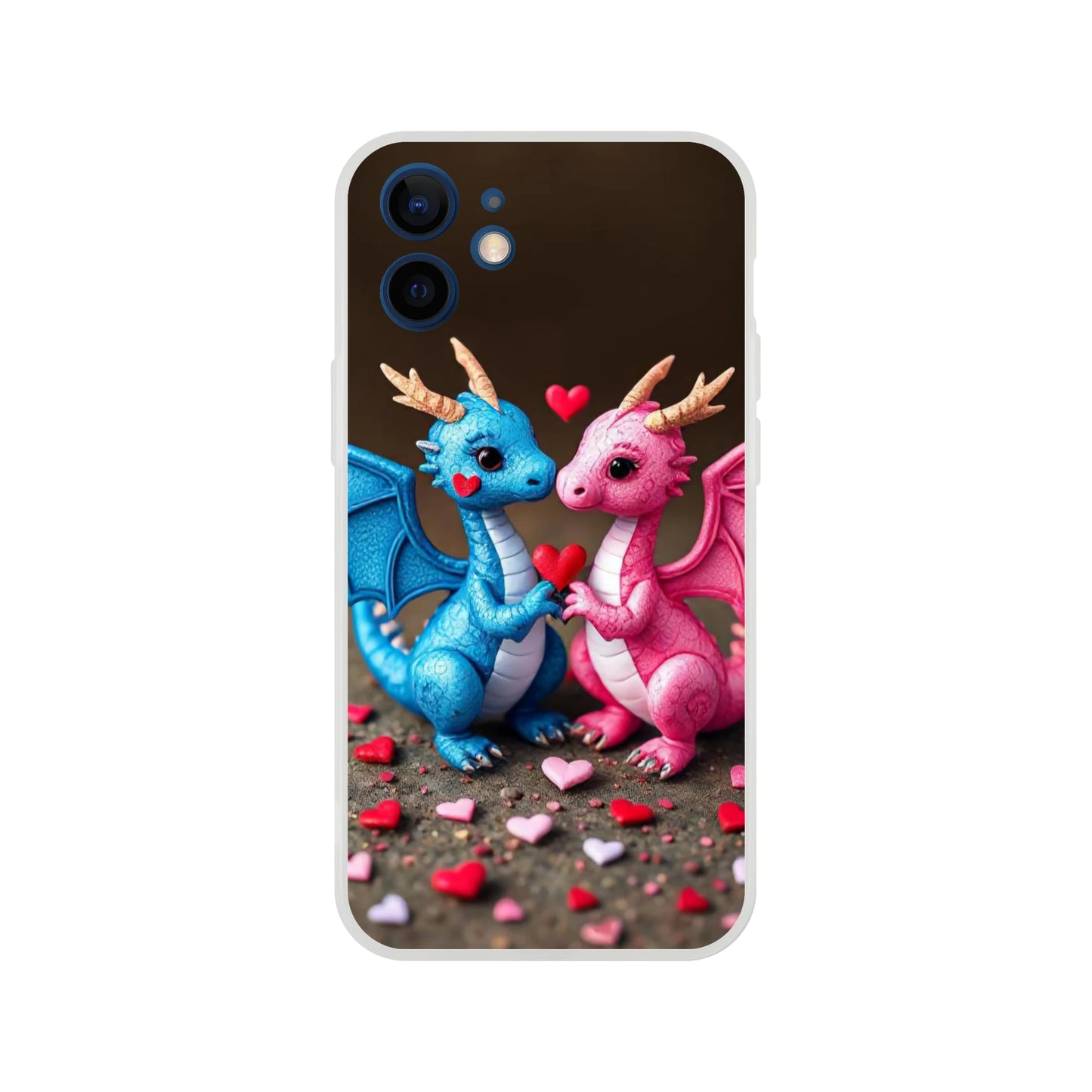 Love Dragons iPhone Flexi Case – Durable & Transparent Design iPhone 12 Mini
