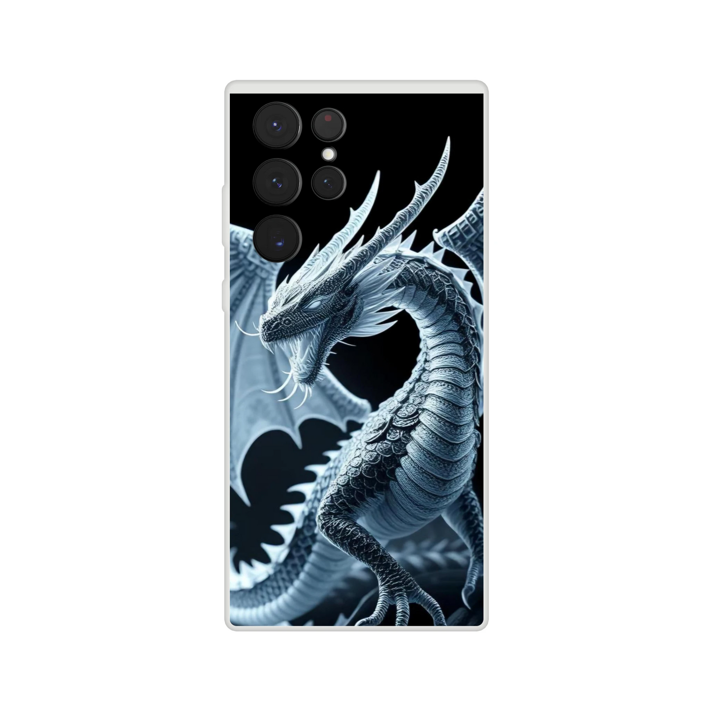 Fierce Dragon Samsung Flexi Case – Transparent & Durable Phone Case Galaxy S22 Ultra