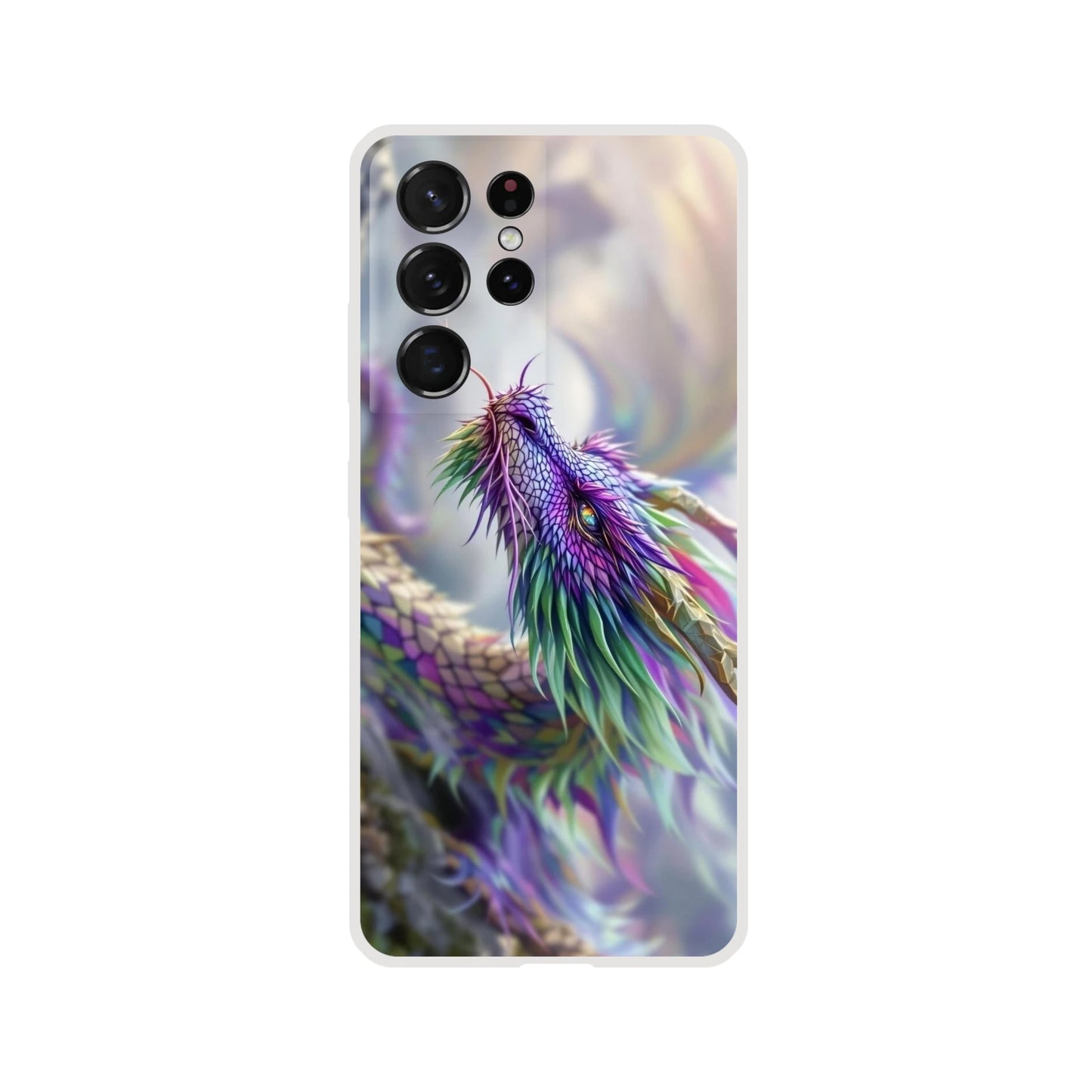 Majestic Purple and Green Dragon – Android Flexi Case Galaxy S21 Ultra