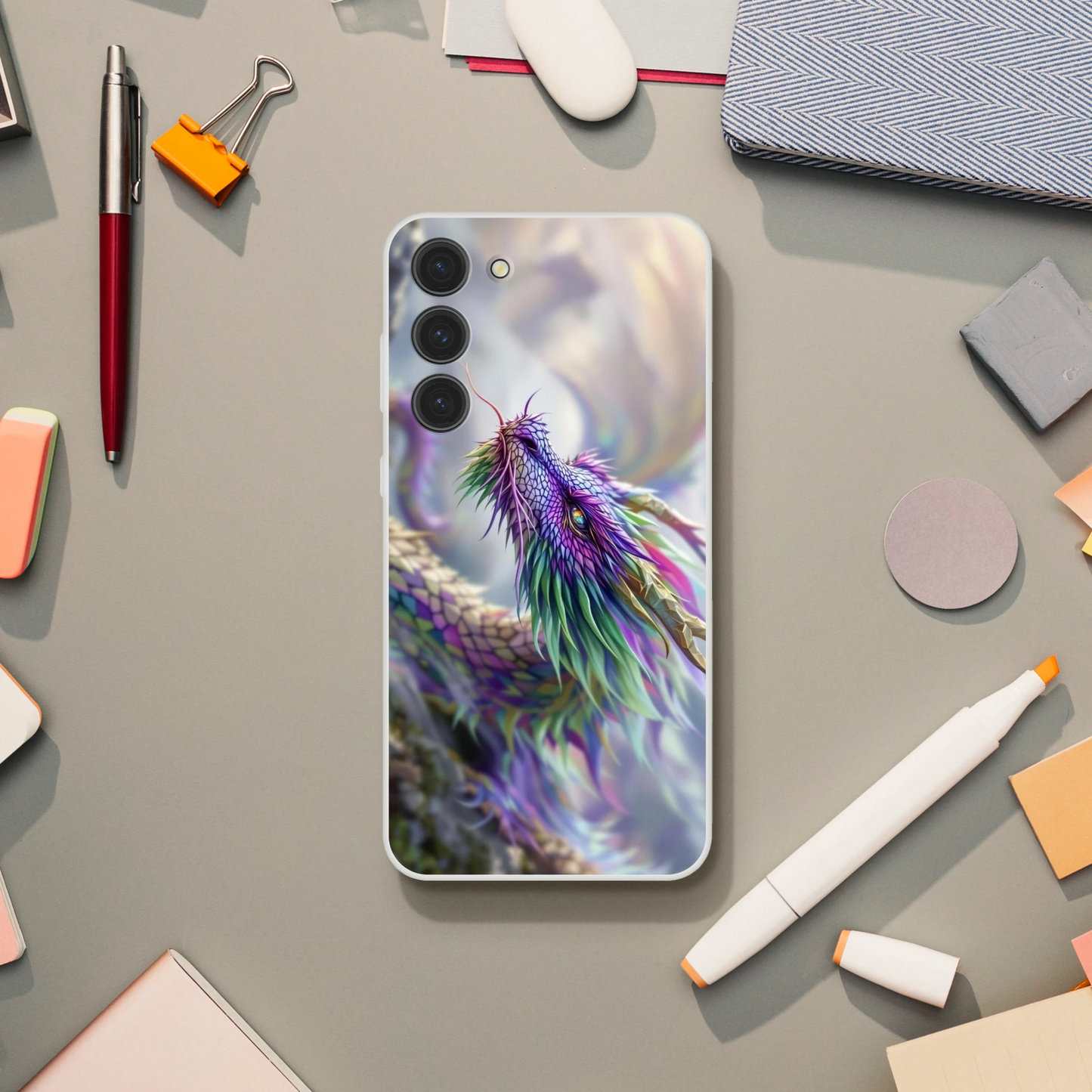 Majestic Purple and Green Dragon – Android Flexi Case