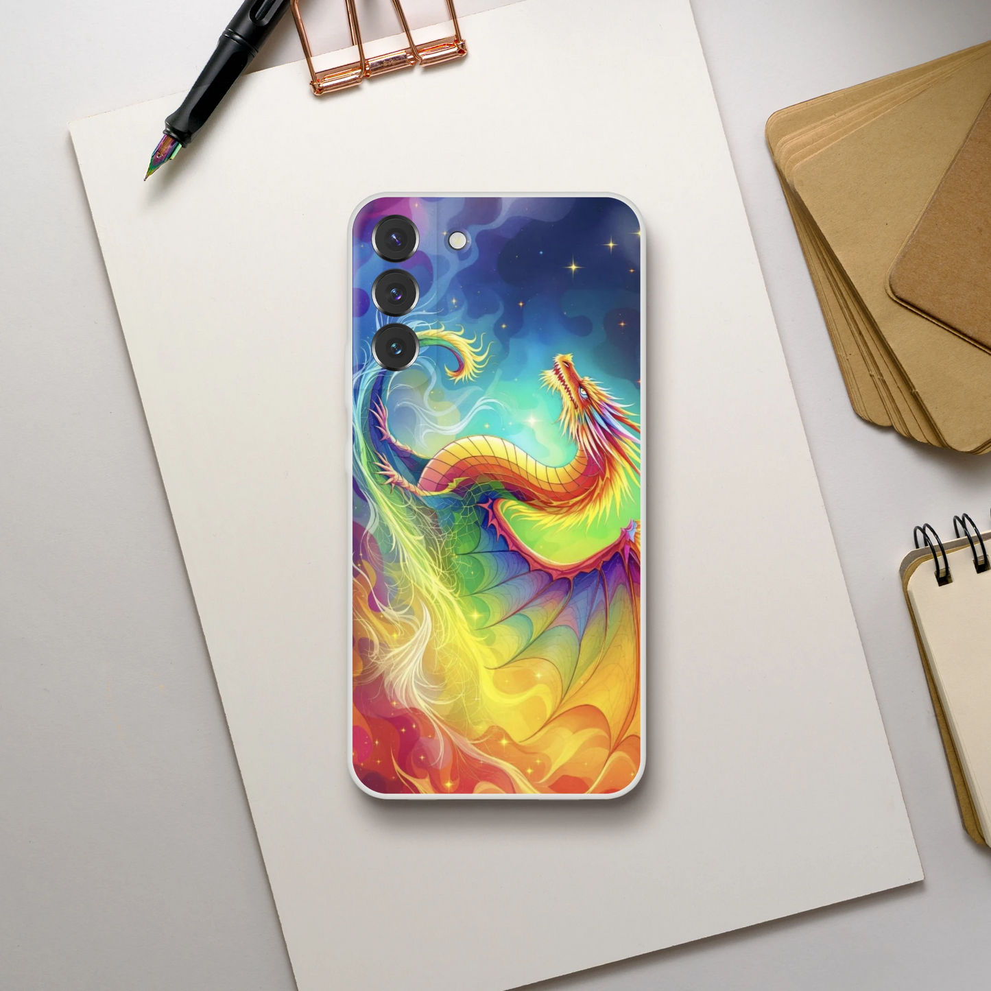 Rainbow Dragon Android Phone Case – Flexible & Durable Protection Galaxy S22 Plus