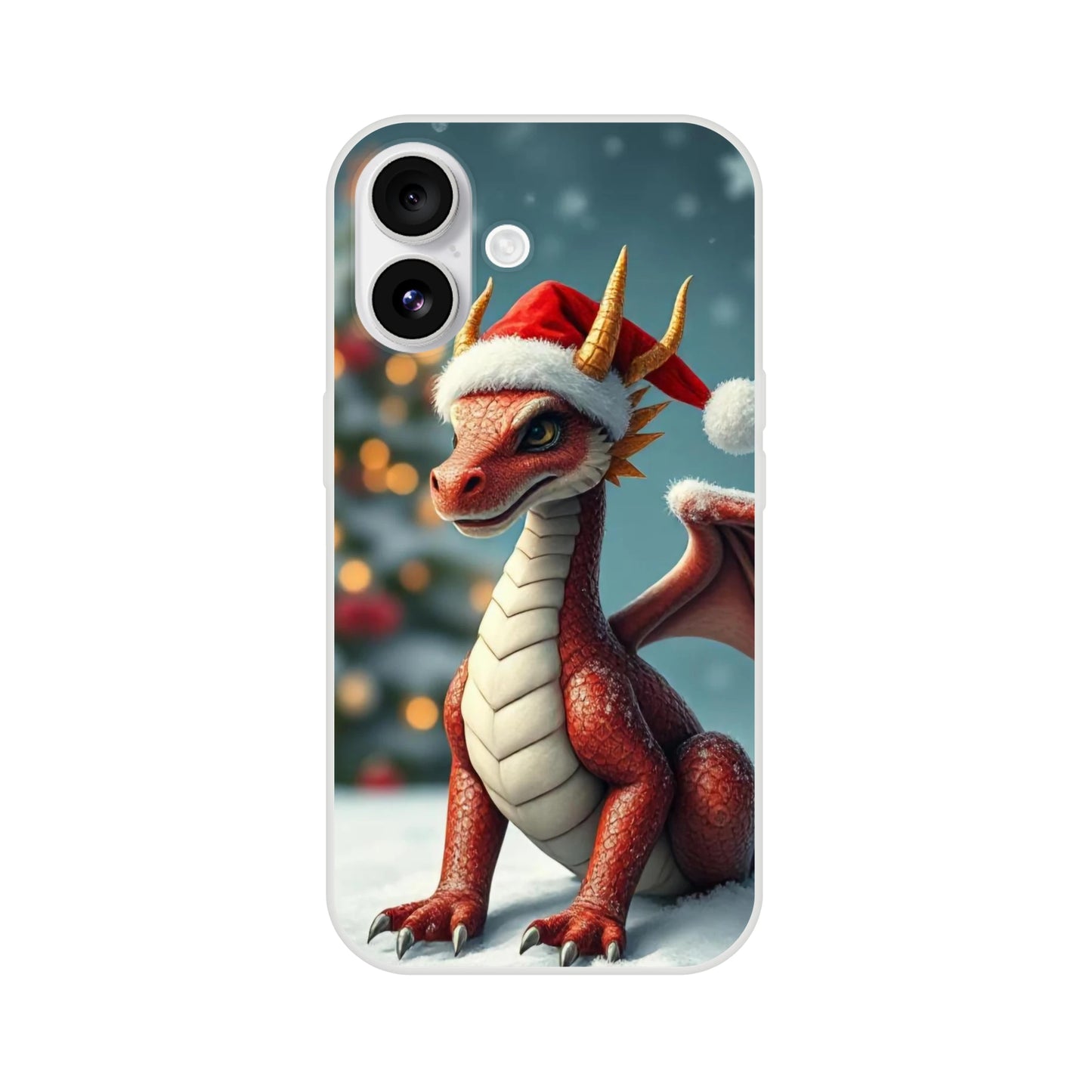 Christmas Dragon iPhone Flexi Case – Durable and Stylish Protection iPhone 16