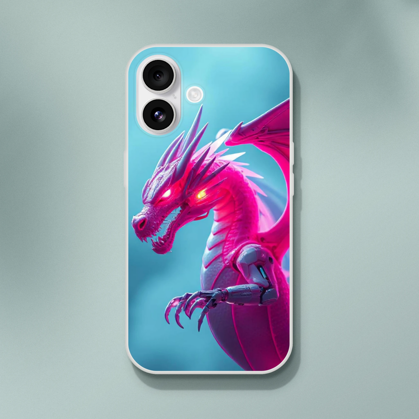 Pink Dragon iPhone Flexi Case – Durable & Stylish Design iPhone 16