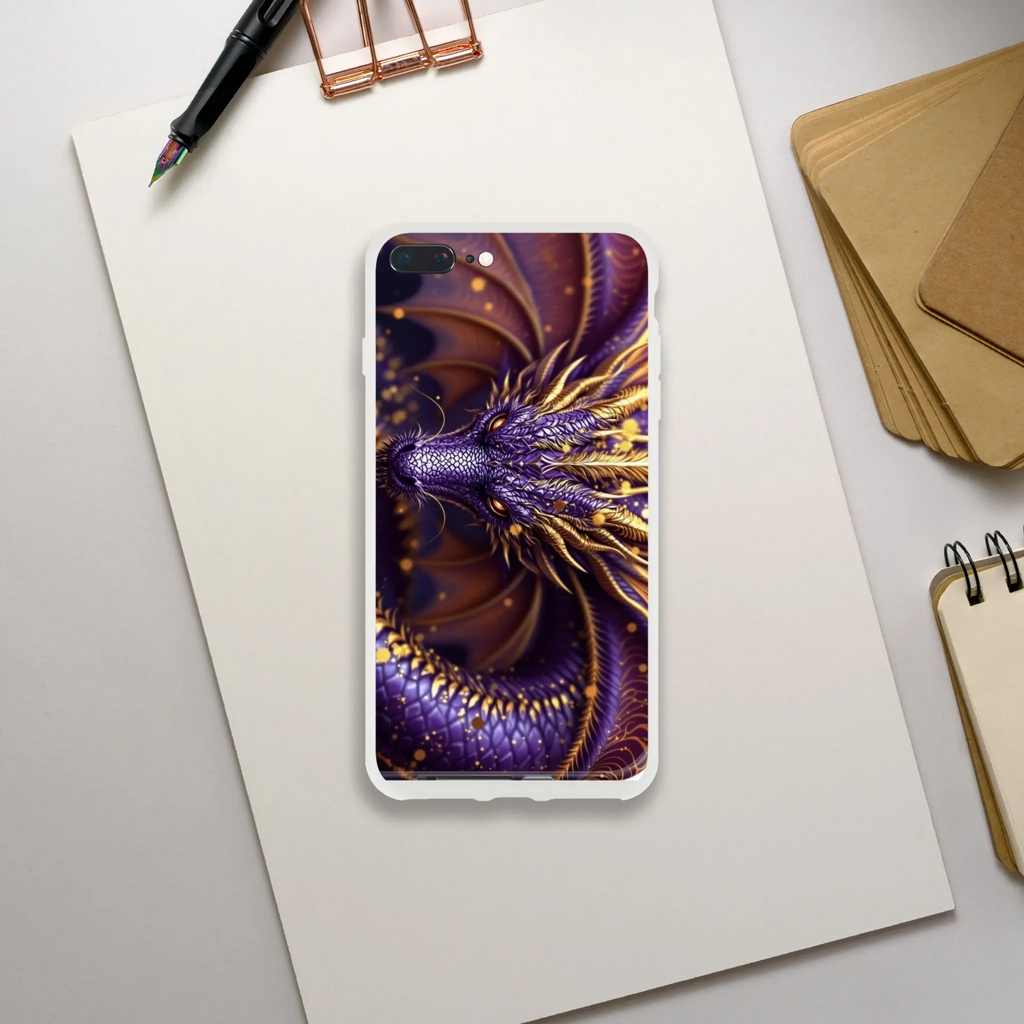 Purple Dragon - iPhone Flexi case iPhone 8 Plus