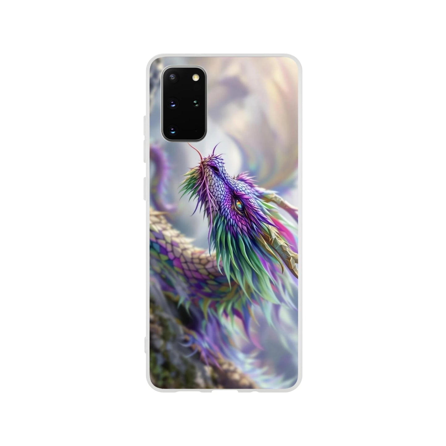 Majestic Purple and Green Dragon – Android Flexi Case Galaxy S20 Plus