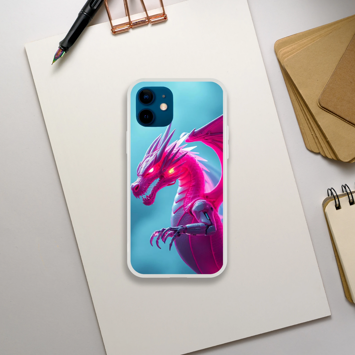 Pink Dragon iPhone Flexi Case – Durable & Stylish Design iPhone 12