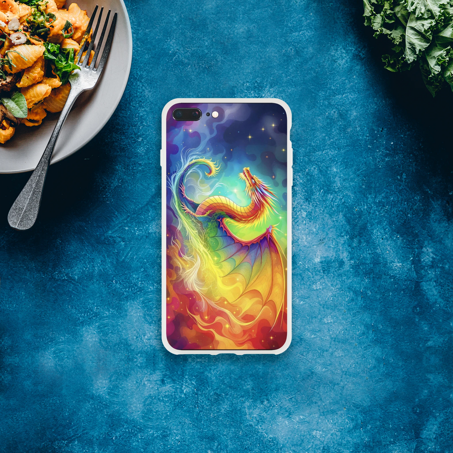 Vibrant Dragon iPhone Case – Rainbow Colors Flexi Case for Maximum Protection iPhone 7 Plus