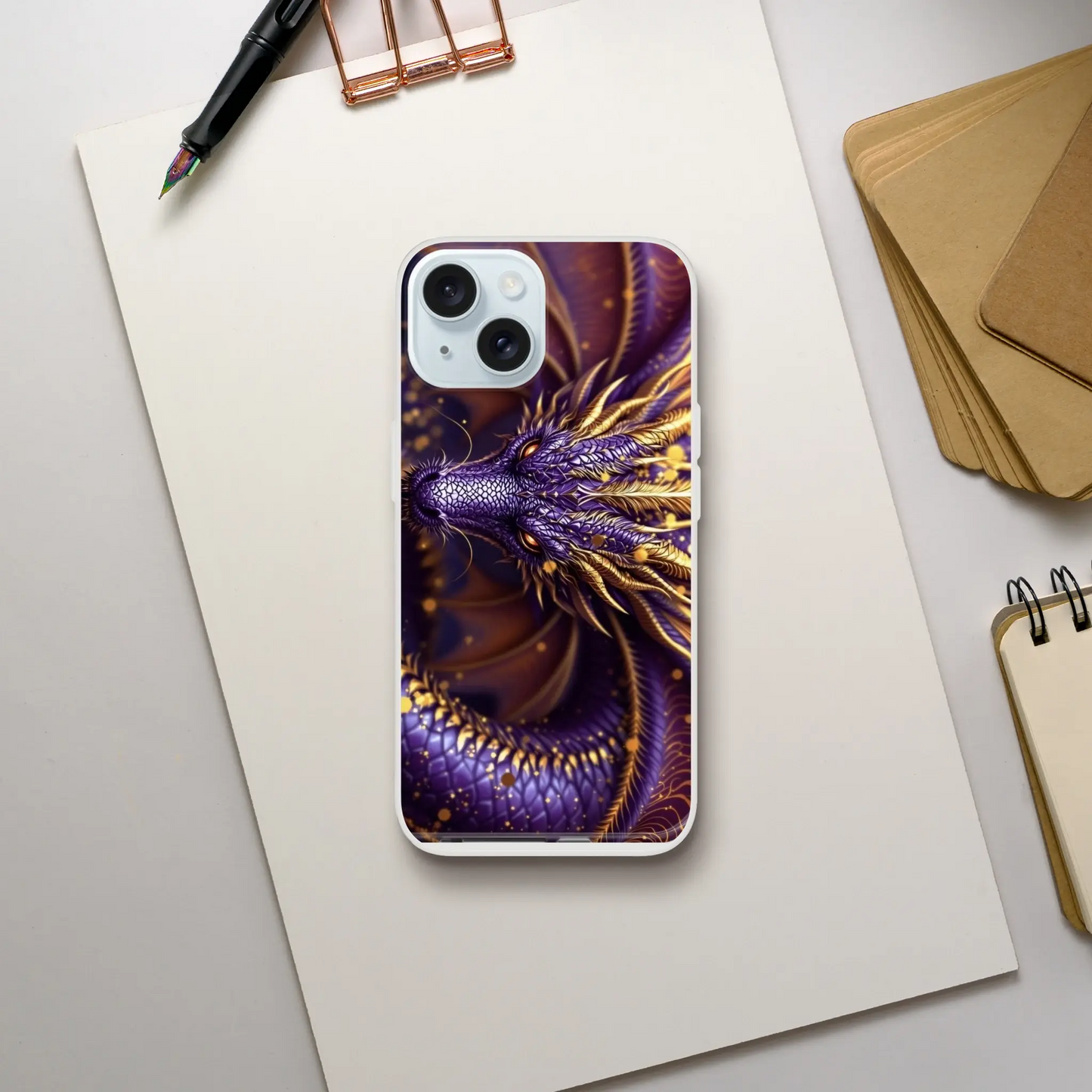 Purple Dragon - iPhone Flexi case iPhone 15