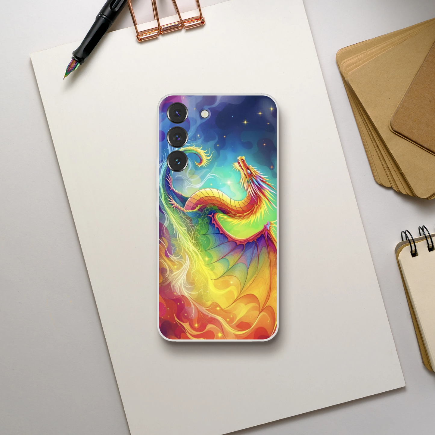 Rainbow Dragon Android Phone Case – Flexible & Durable Protection Galaxy S22