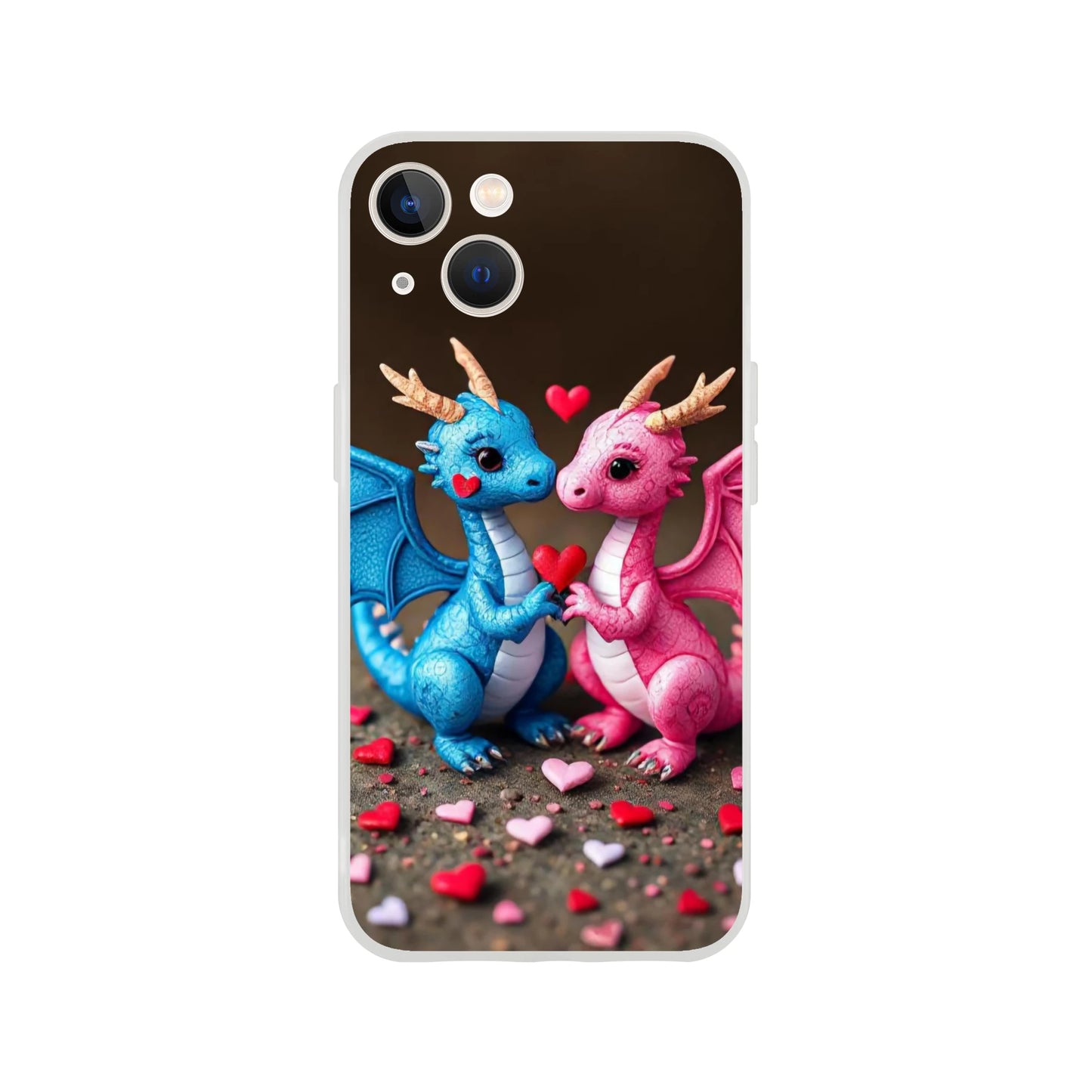 Love Dragons iPhone Flexi Case – Durable & Transparent Design iPhone 13