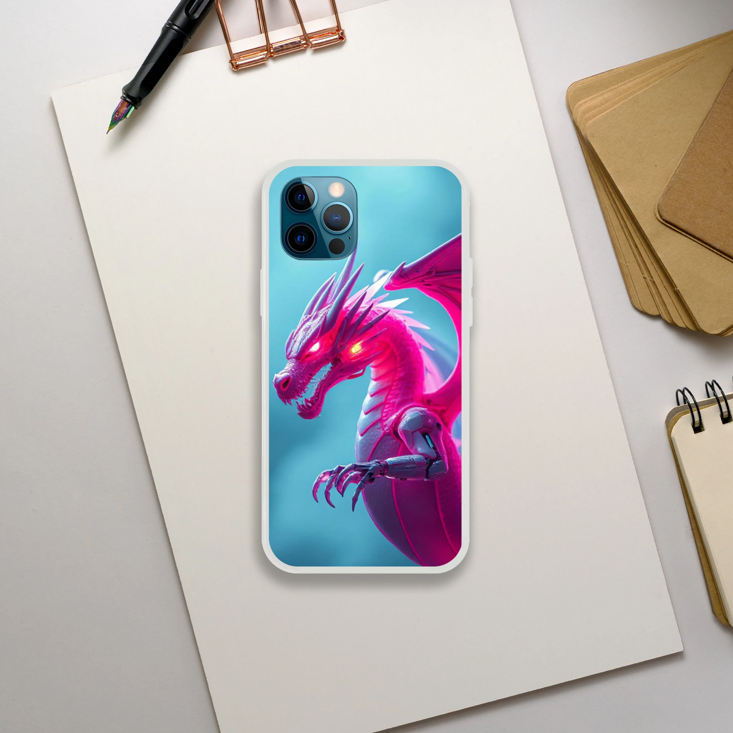 Pink Dragon iPhone Flexi Case – Durable & Stylish Design iPhone 12 Pro