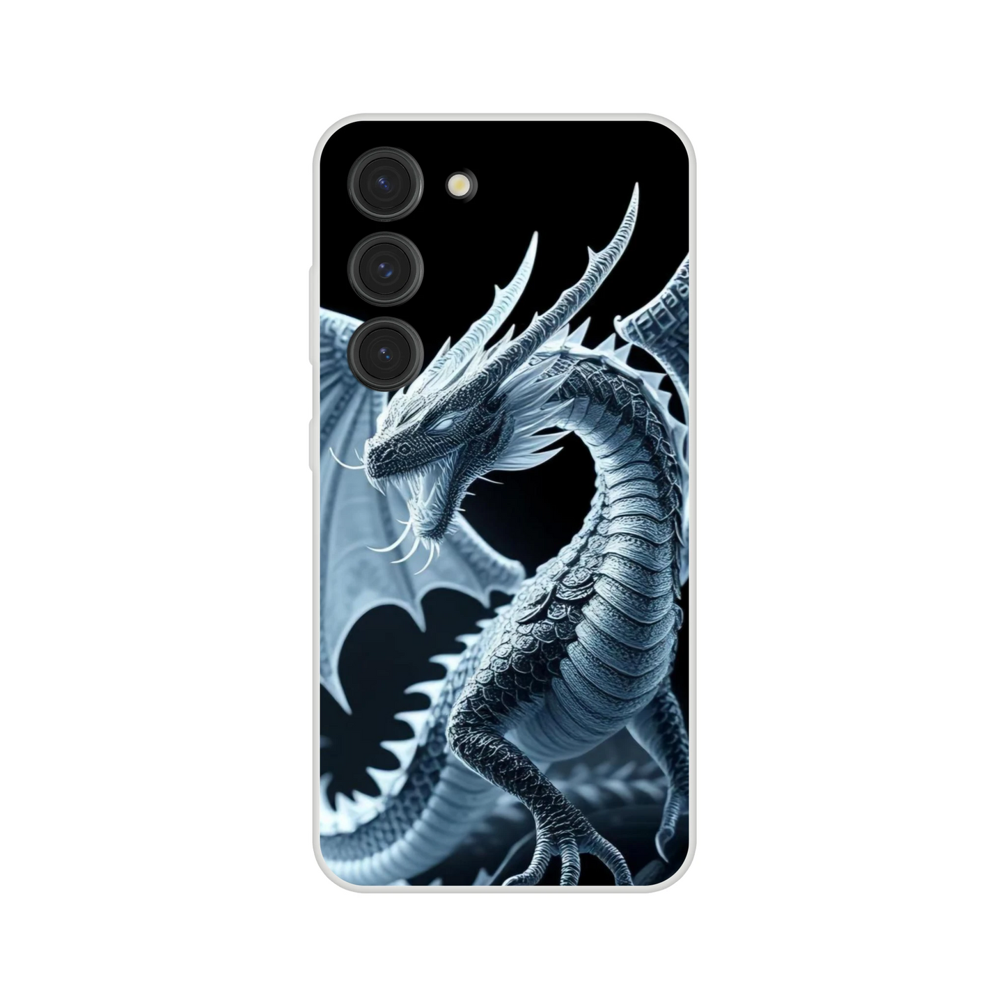 Fierce Dragon Samsung Flexi Case – Transparent & Durable Phone Case Galaxy S23